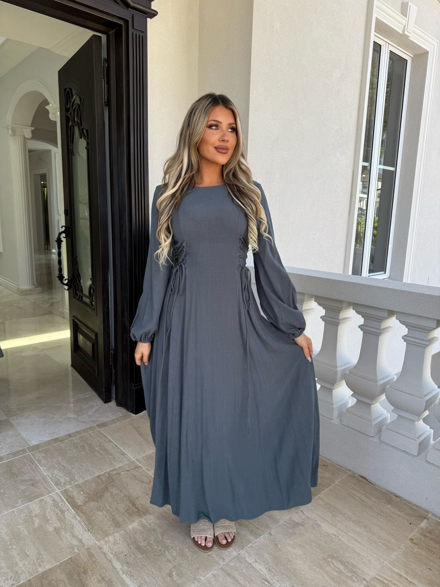 Side Linen Dress