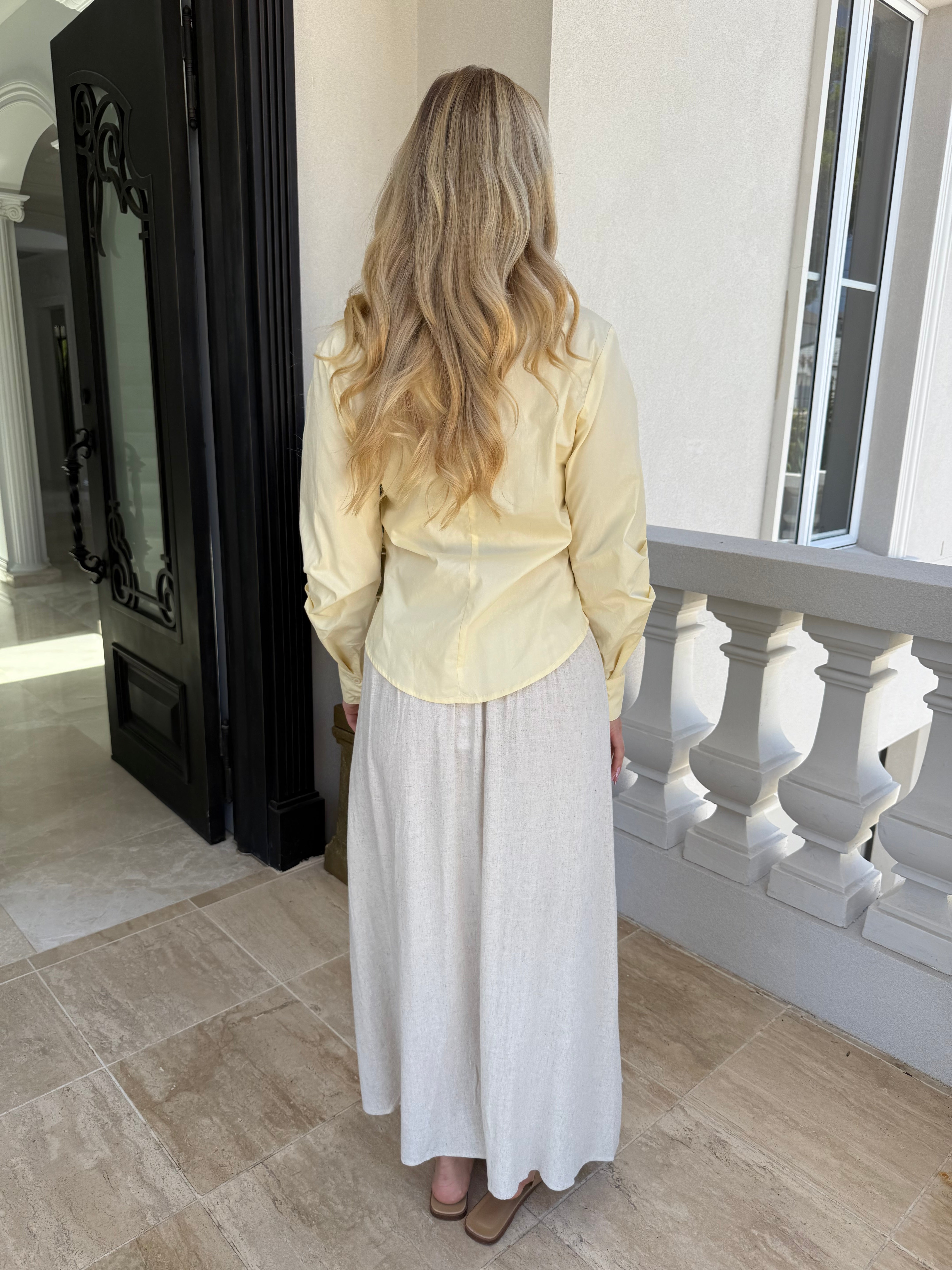 Gathered Button Shirt