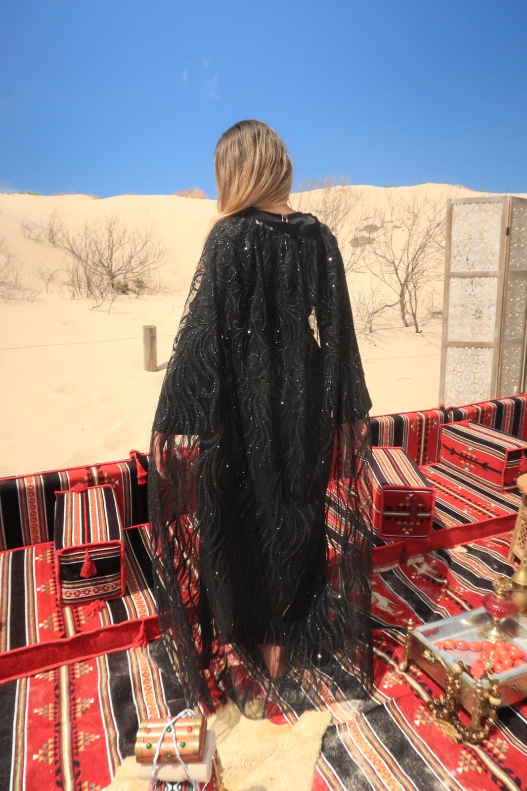 Al Sahara Black Cape Set