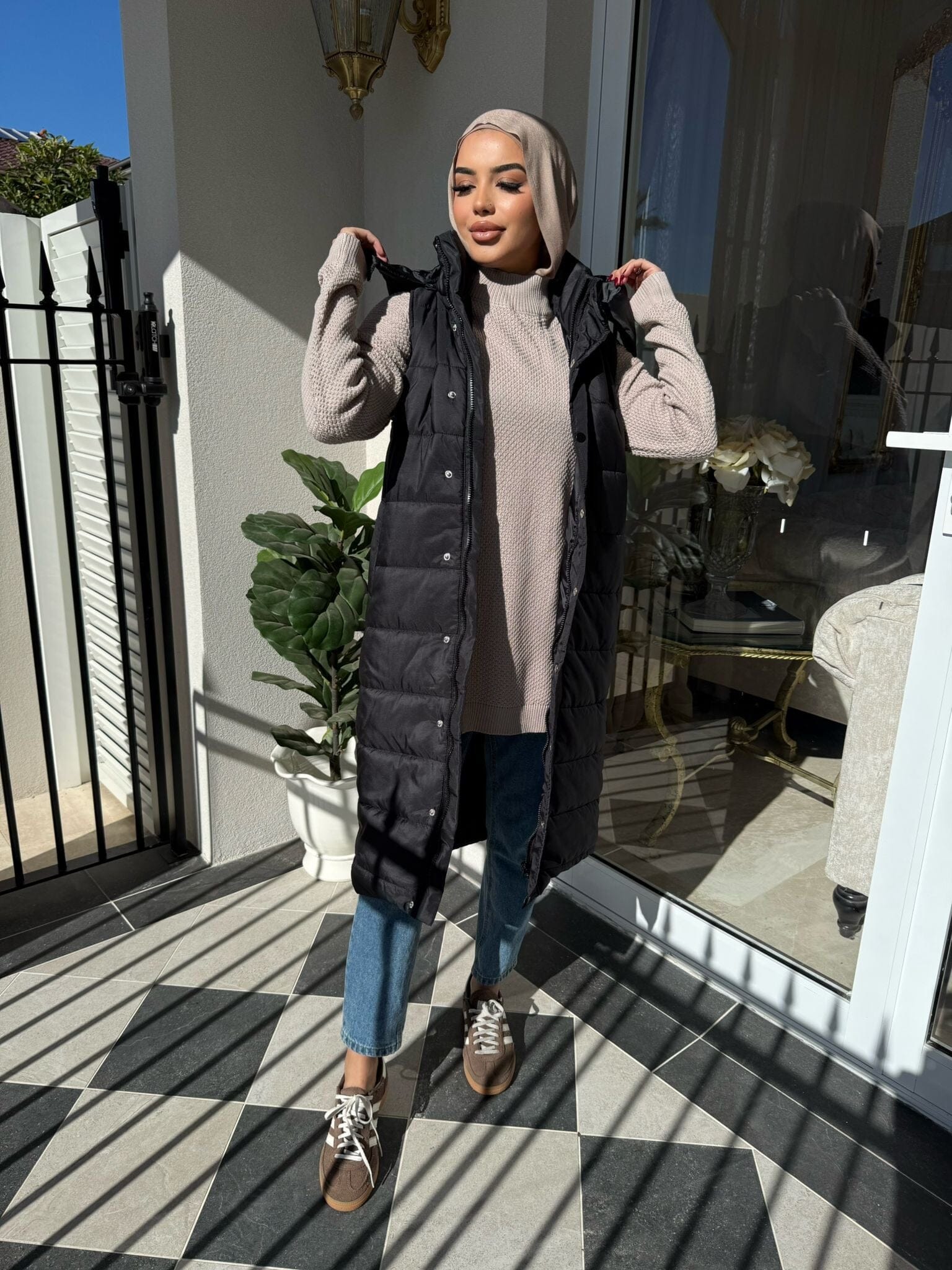 Button puffer vest