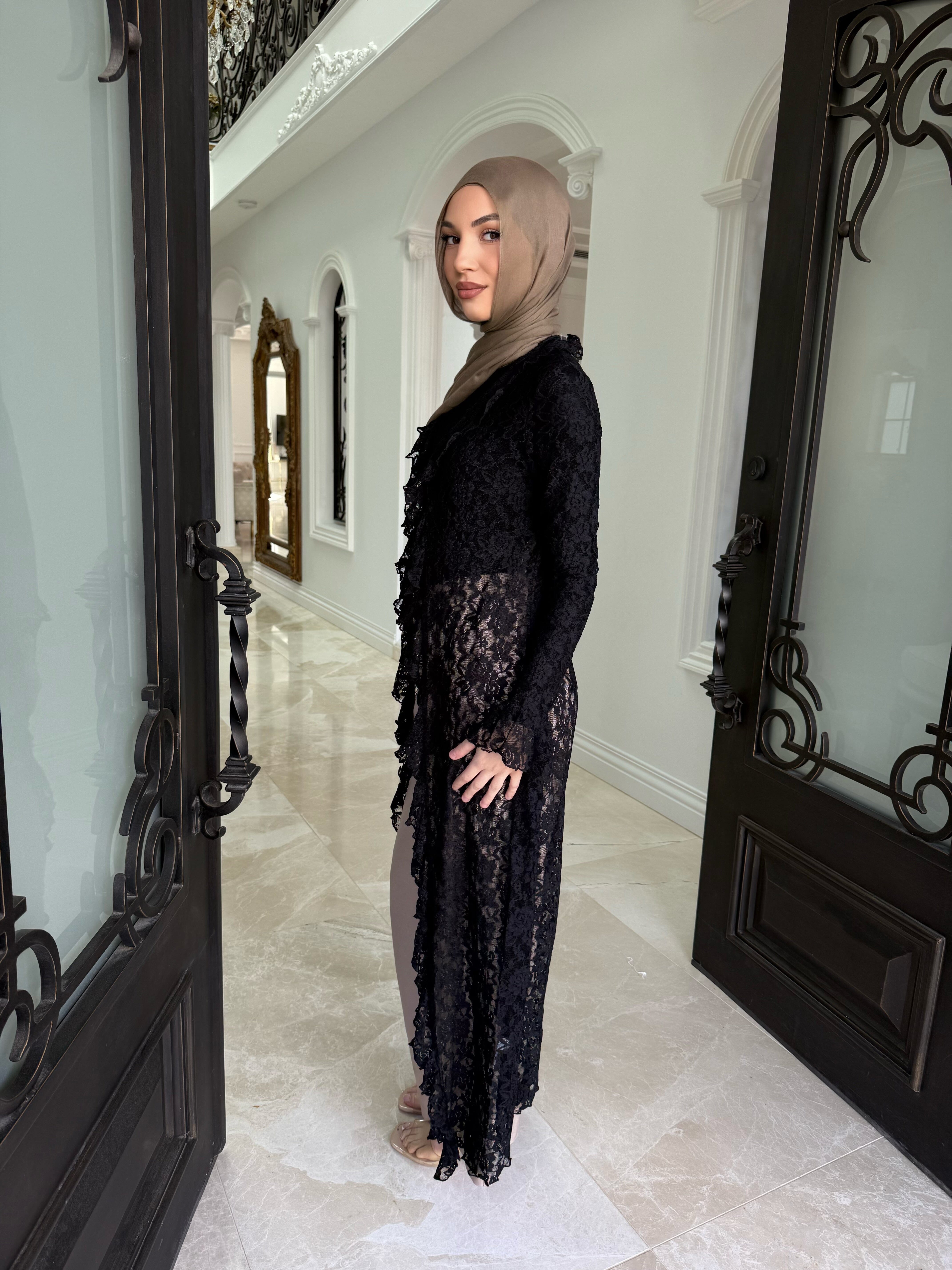 Lace Ruffle Cardigan