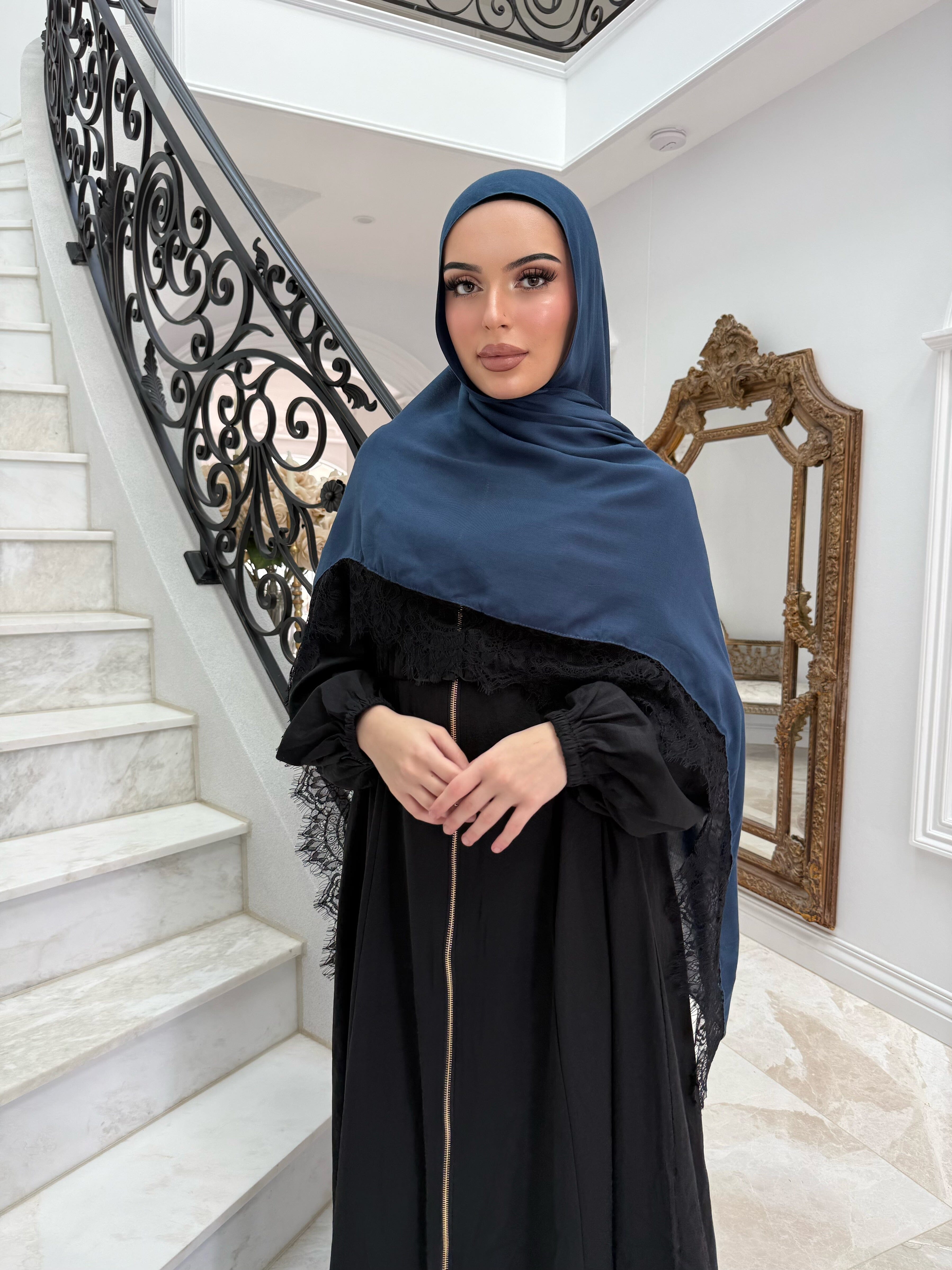 Indigo Lace Modal Shawl