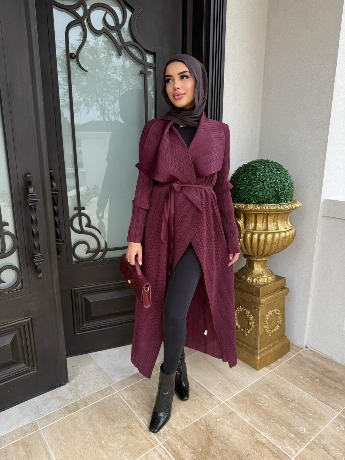 Pleated Trench