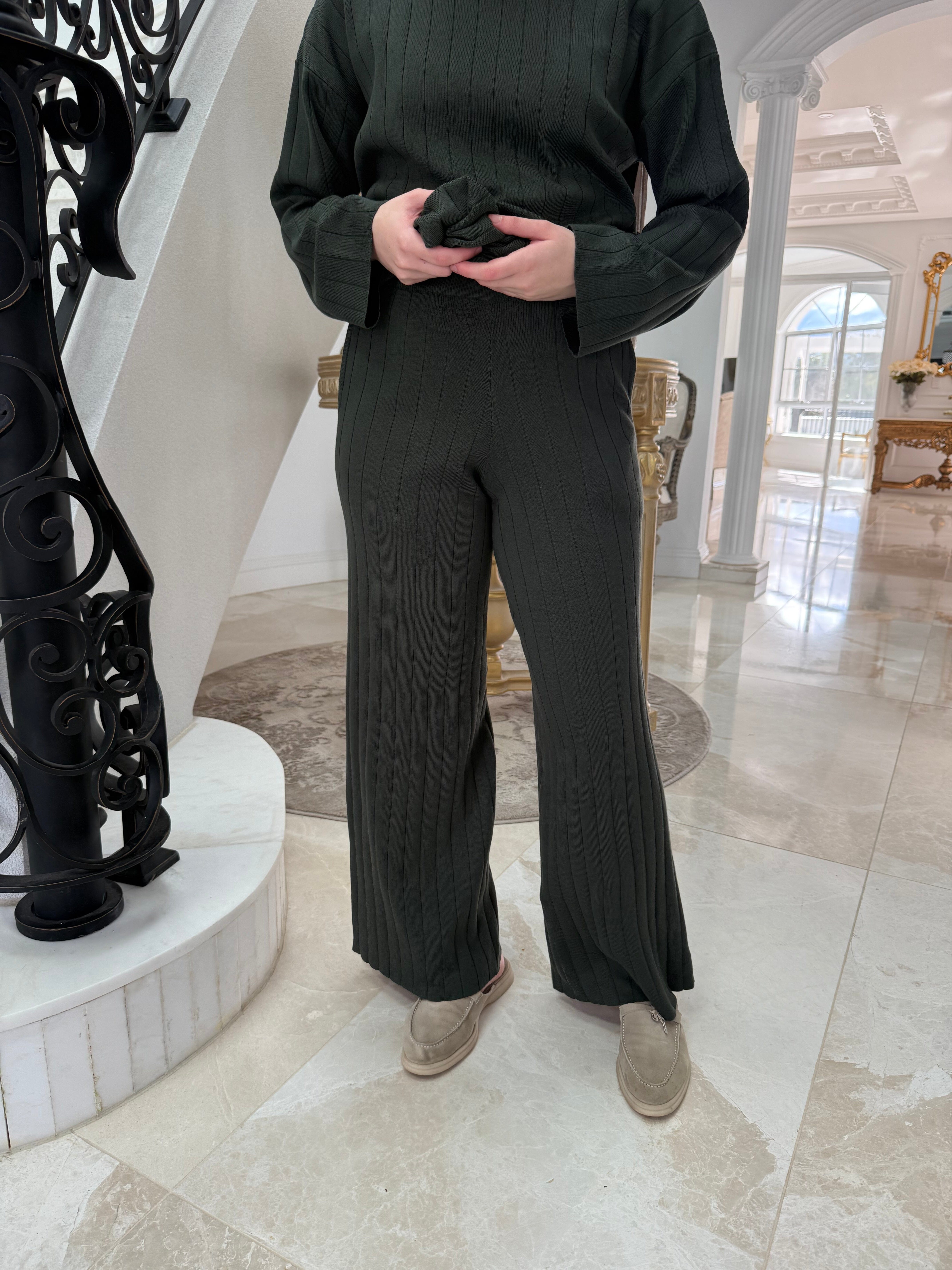 Thick Ribbed Knit Set