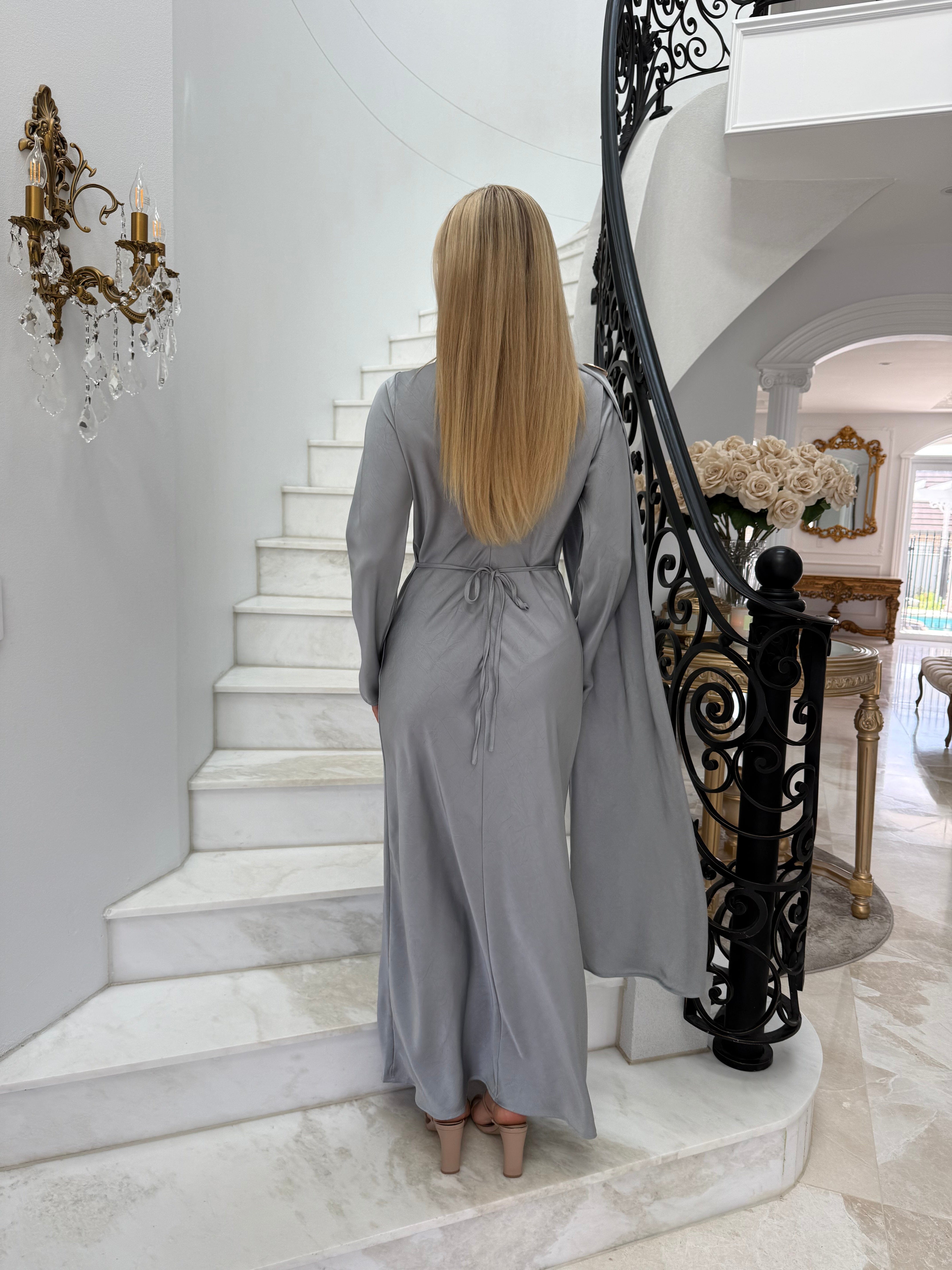 Layali Satin Throw Dress