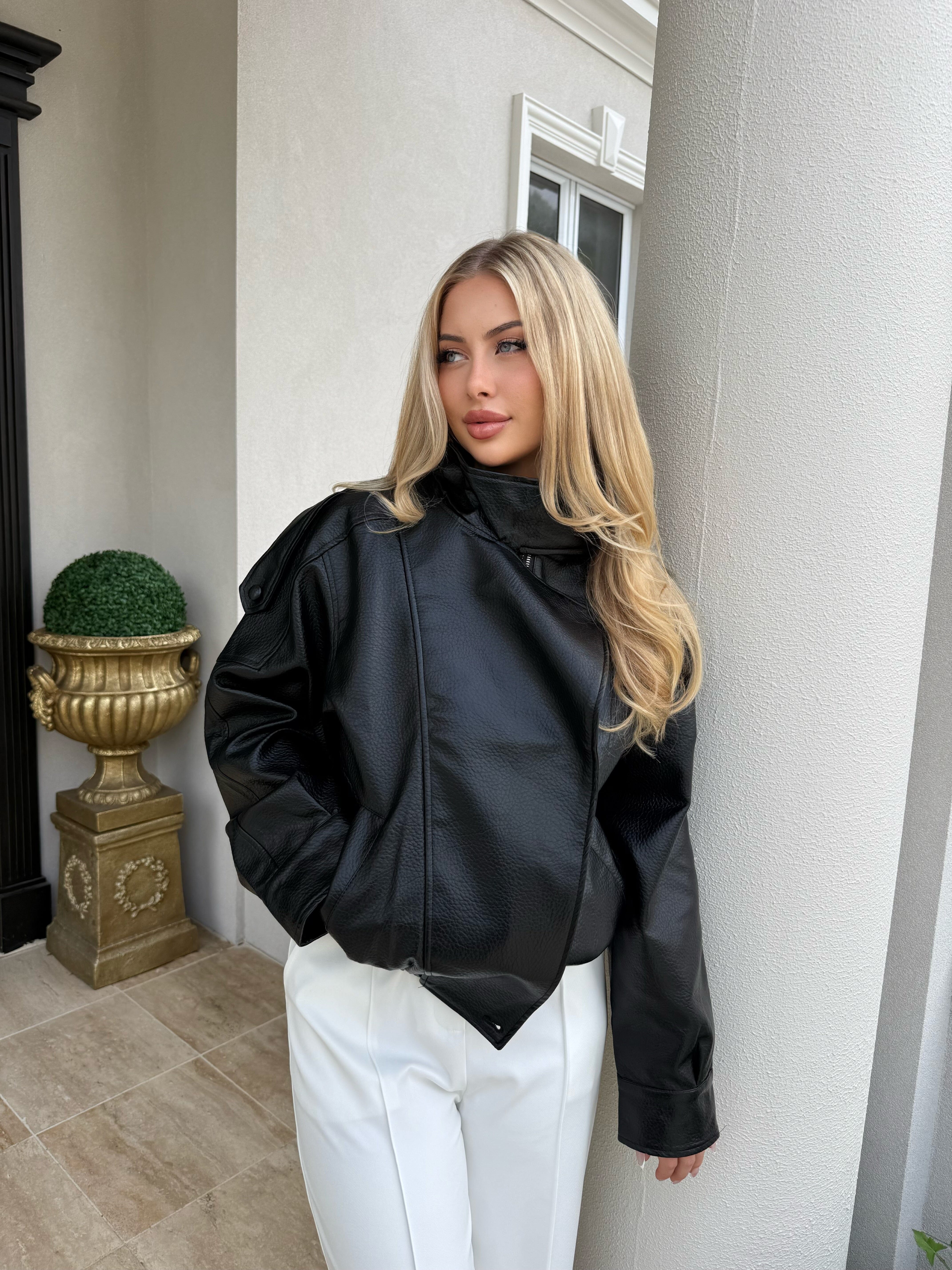 Leather Zip Trench
