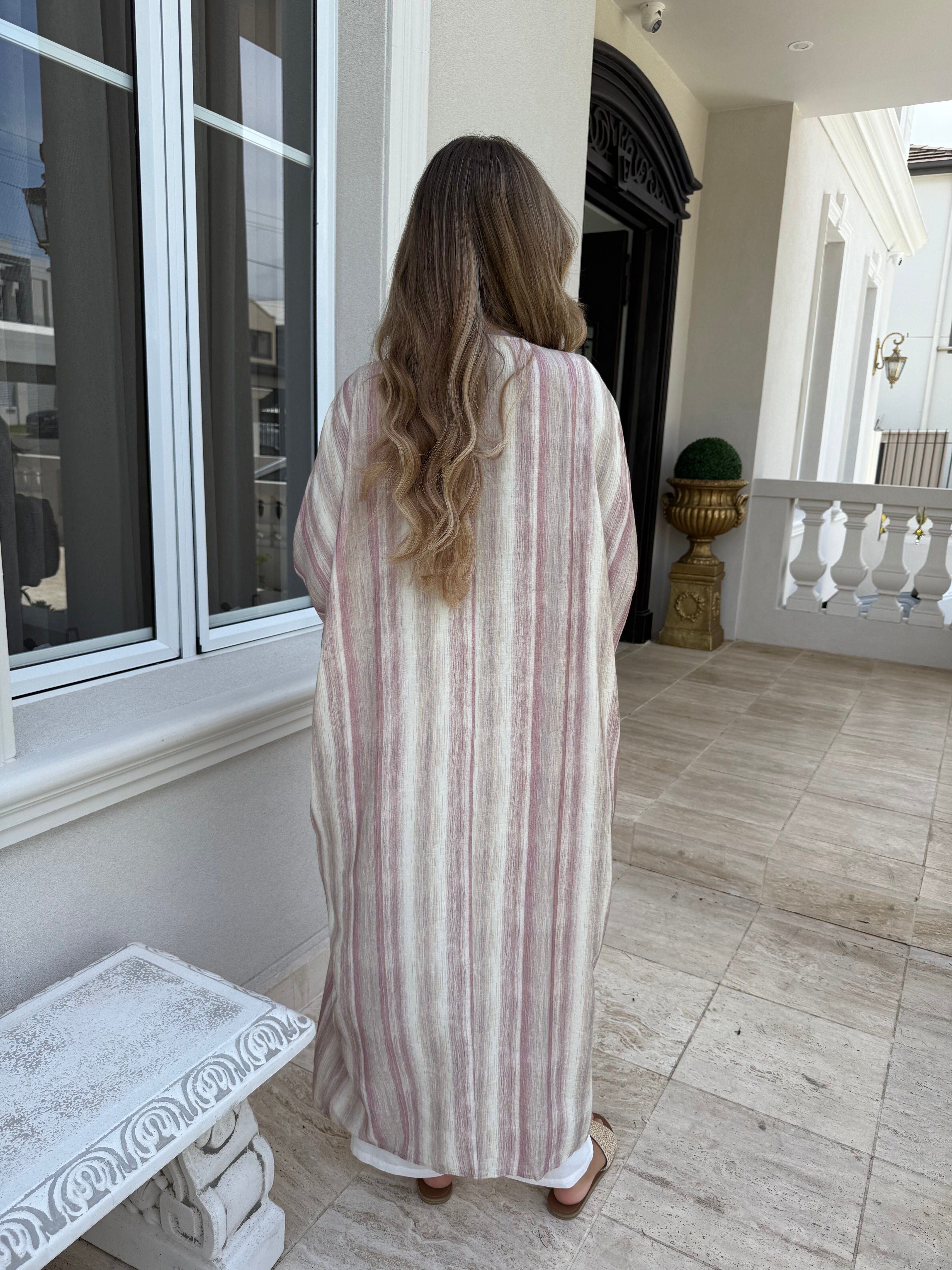 Washed Pink Abaya