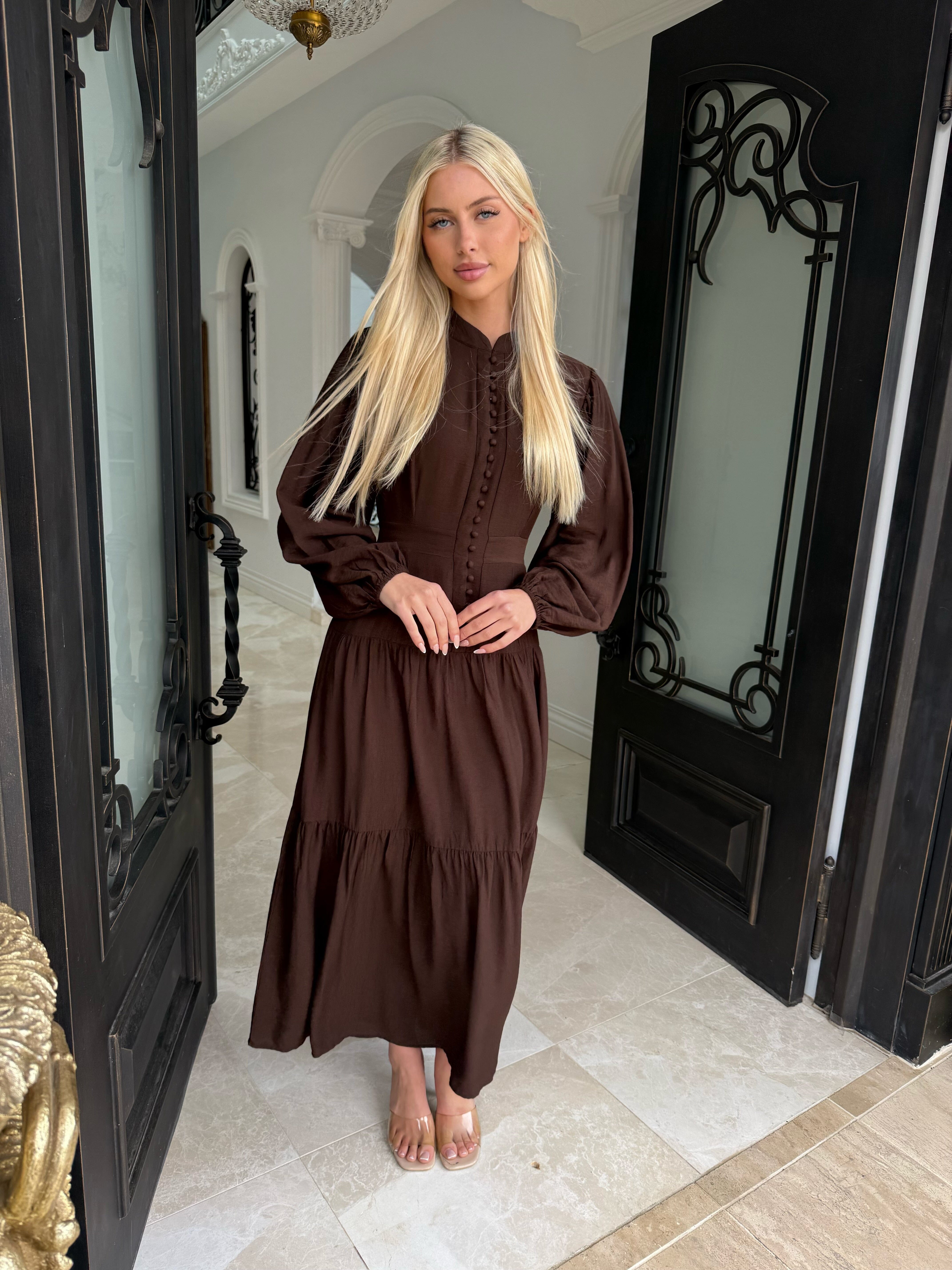 Button Flowy Dress