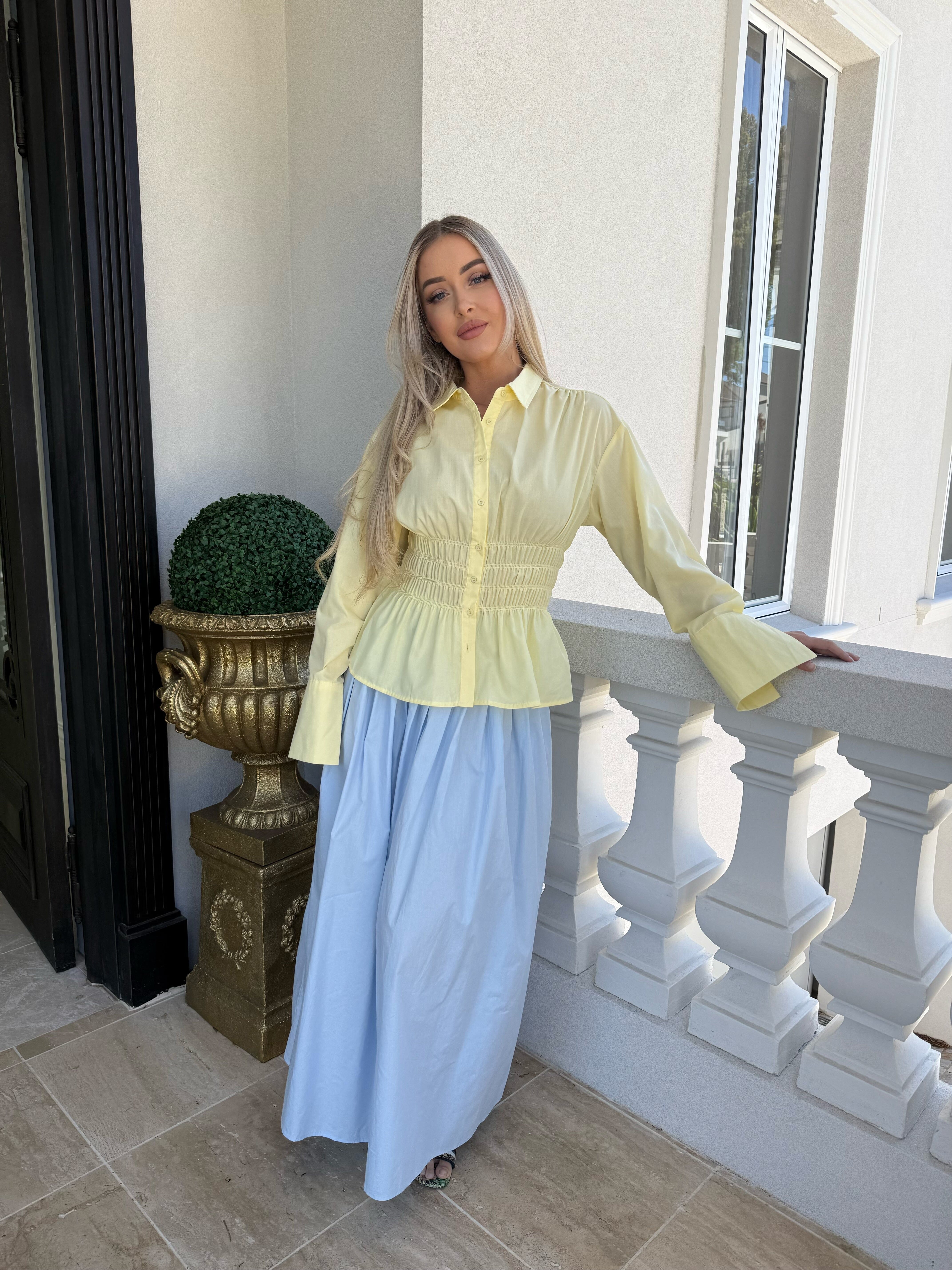 Elastic Gathered Top