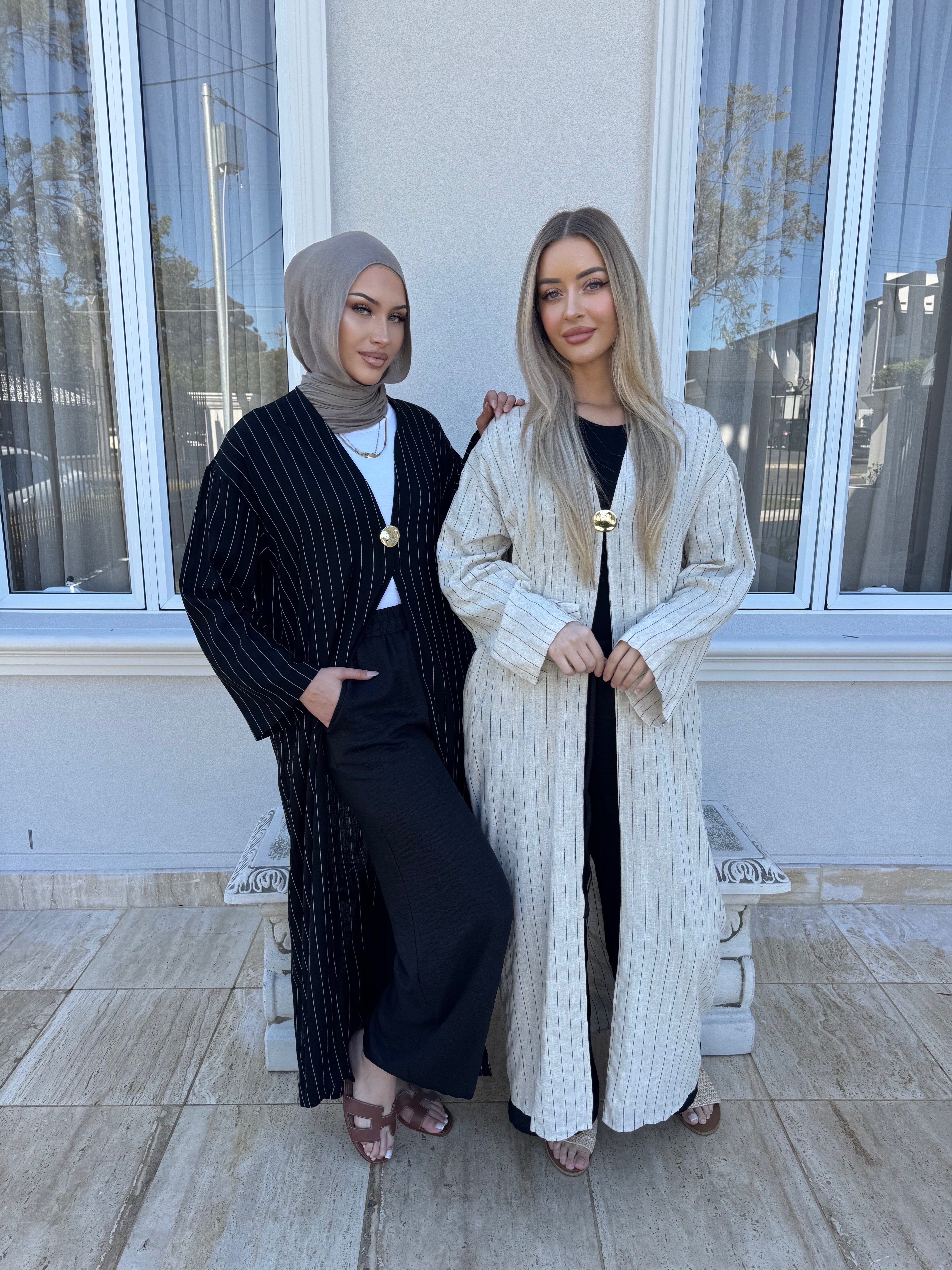 Stripe Linen Kimono