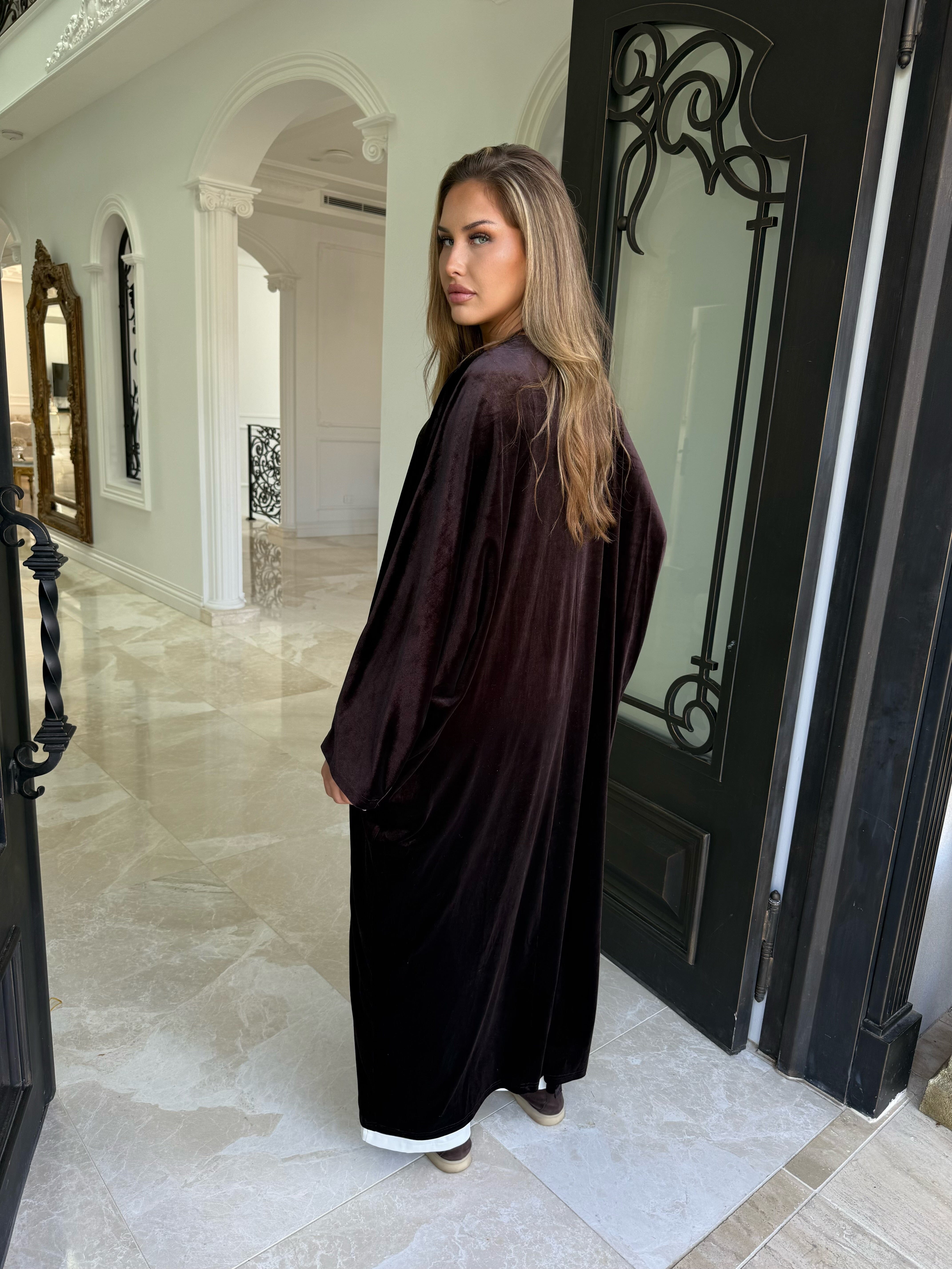 Velvet Open Abaya