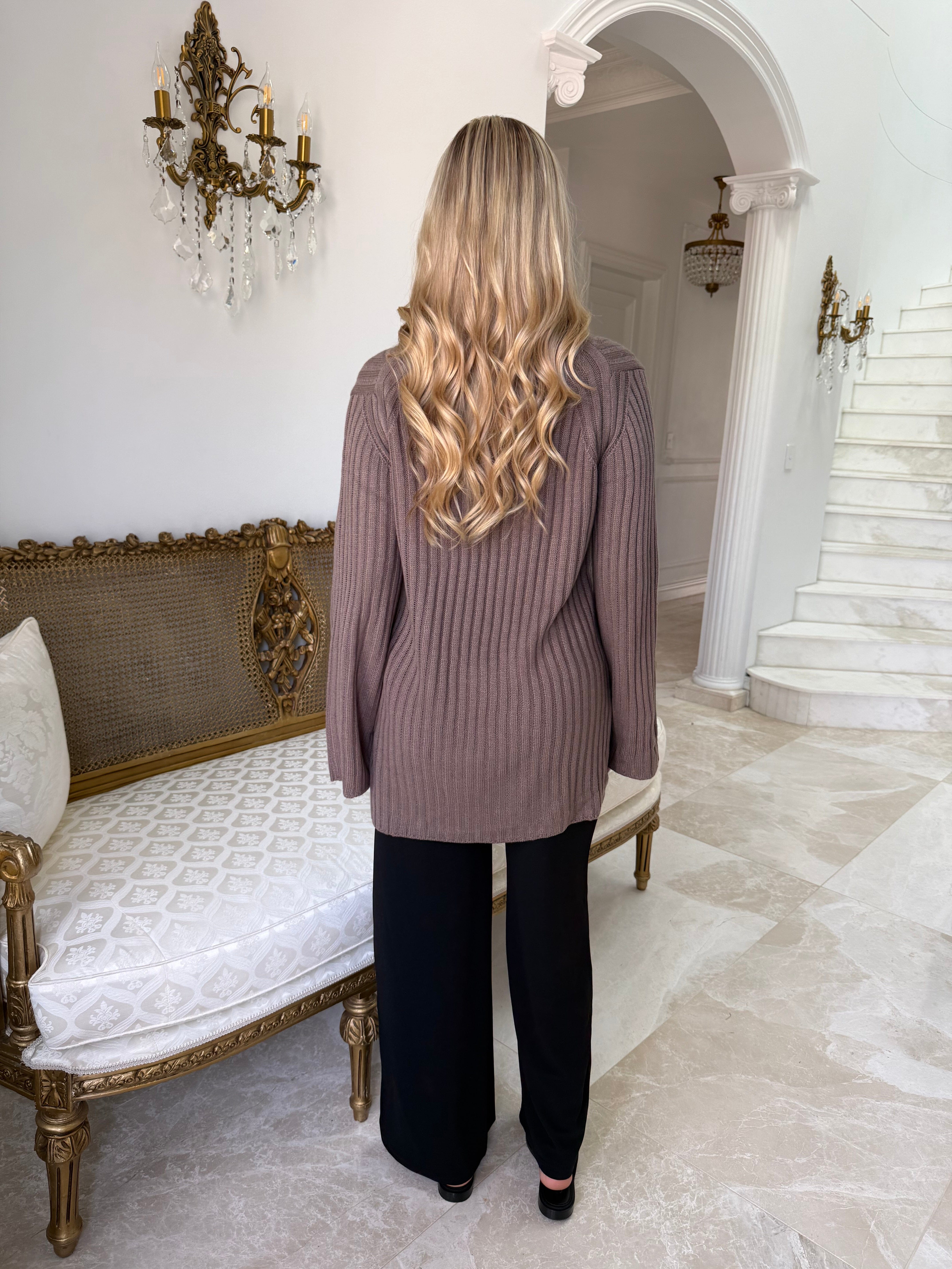 Ribbed High Neck Jumper