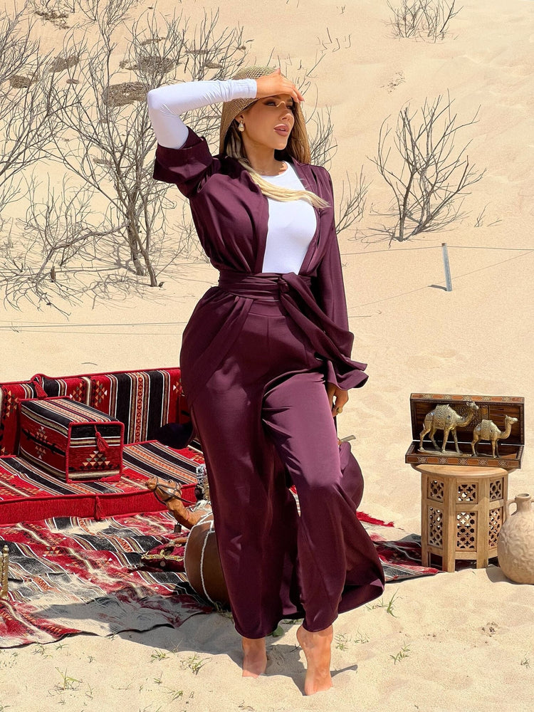 Al Sahara Satin Cape Set