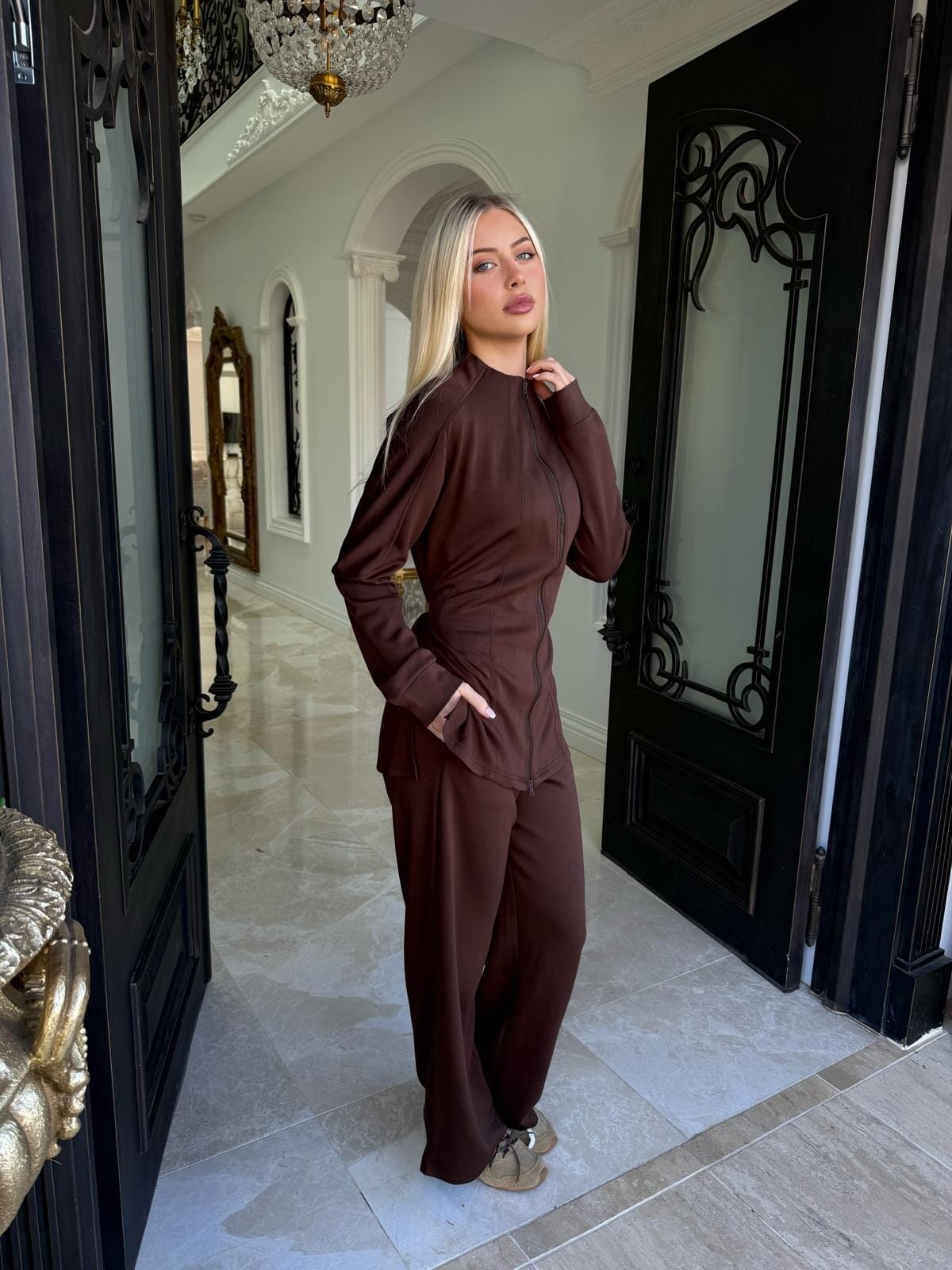 Zip Cinch Tracksuit Set