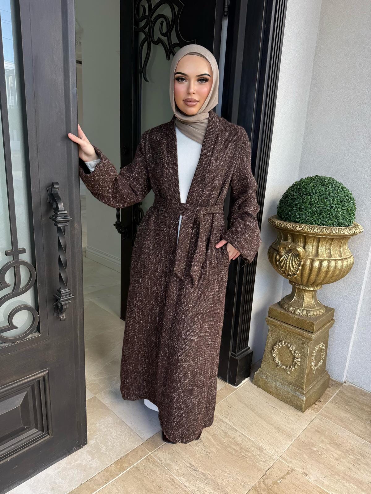 Tweed Belt Coat