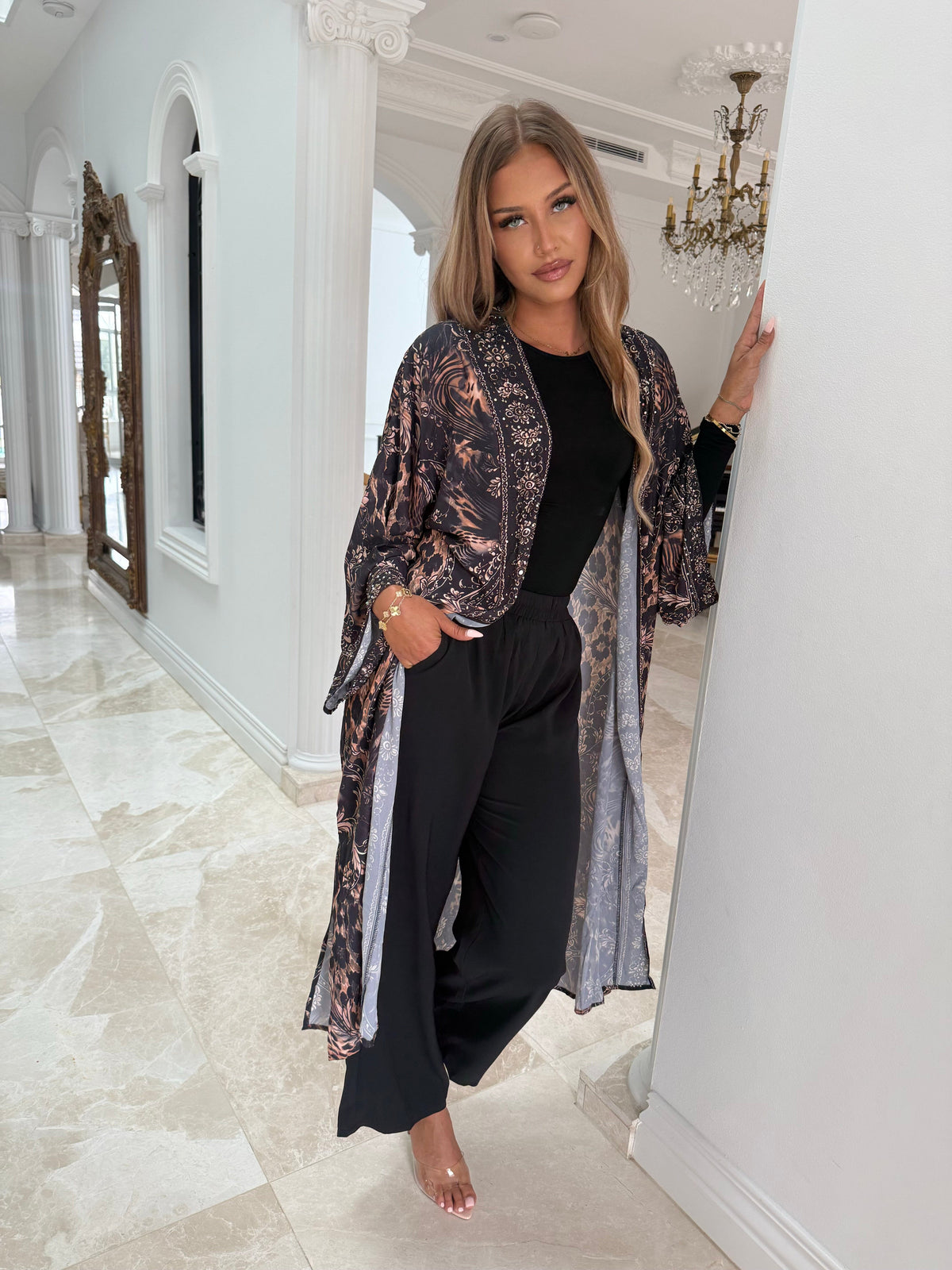 Cheetah Beaded Cape