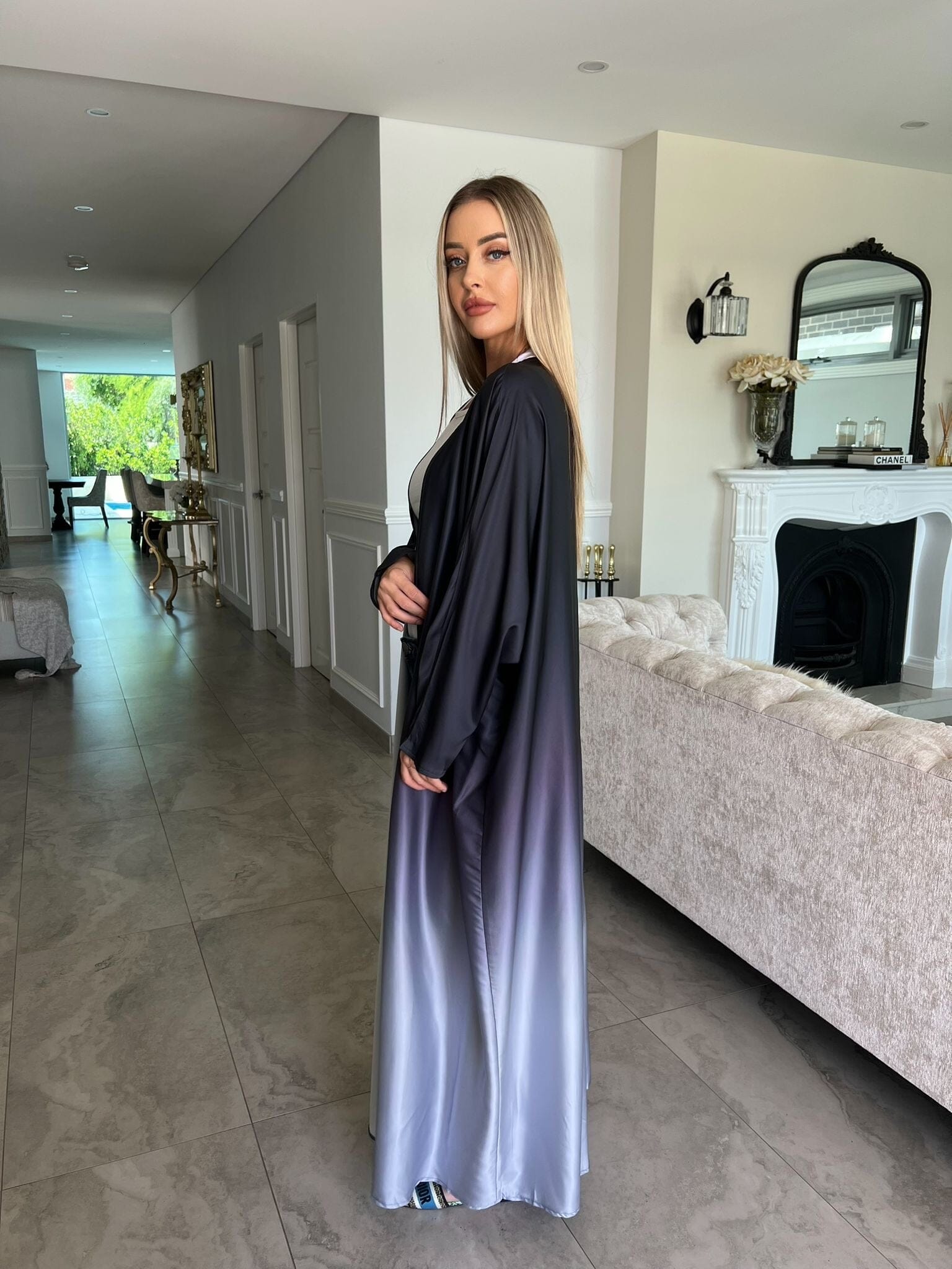 Dye Satin kimono