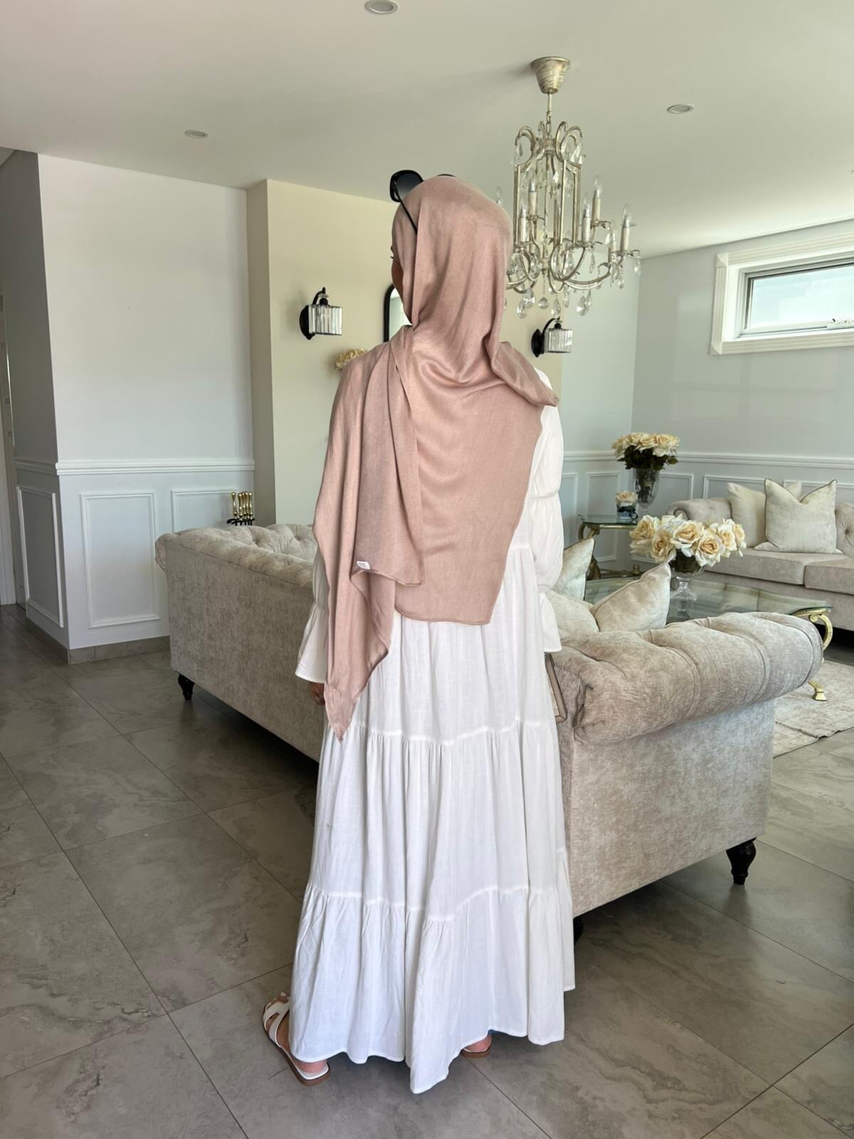 Ruffle Linen Cape