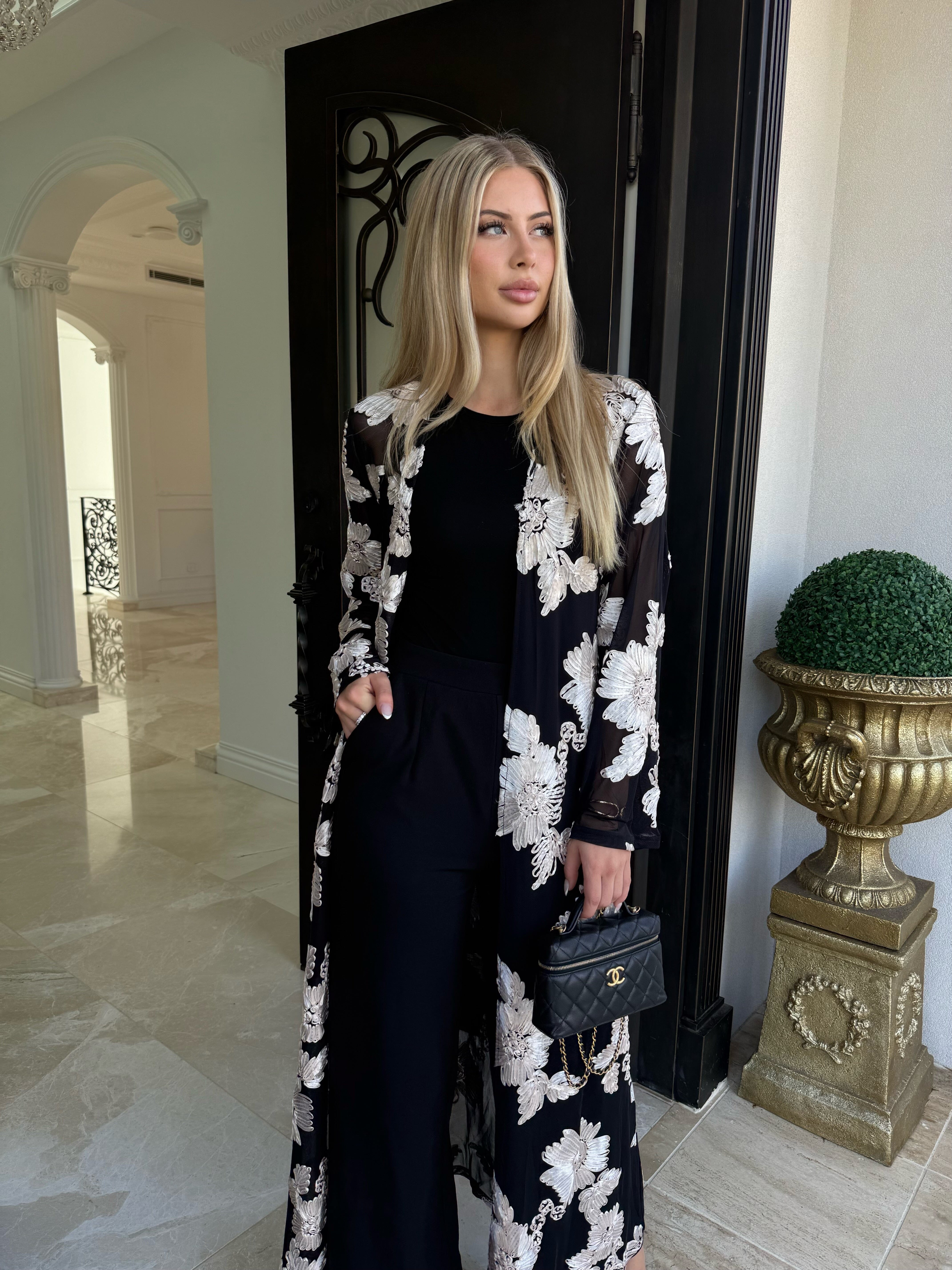 Flower Embroidery Cape