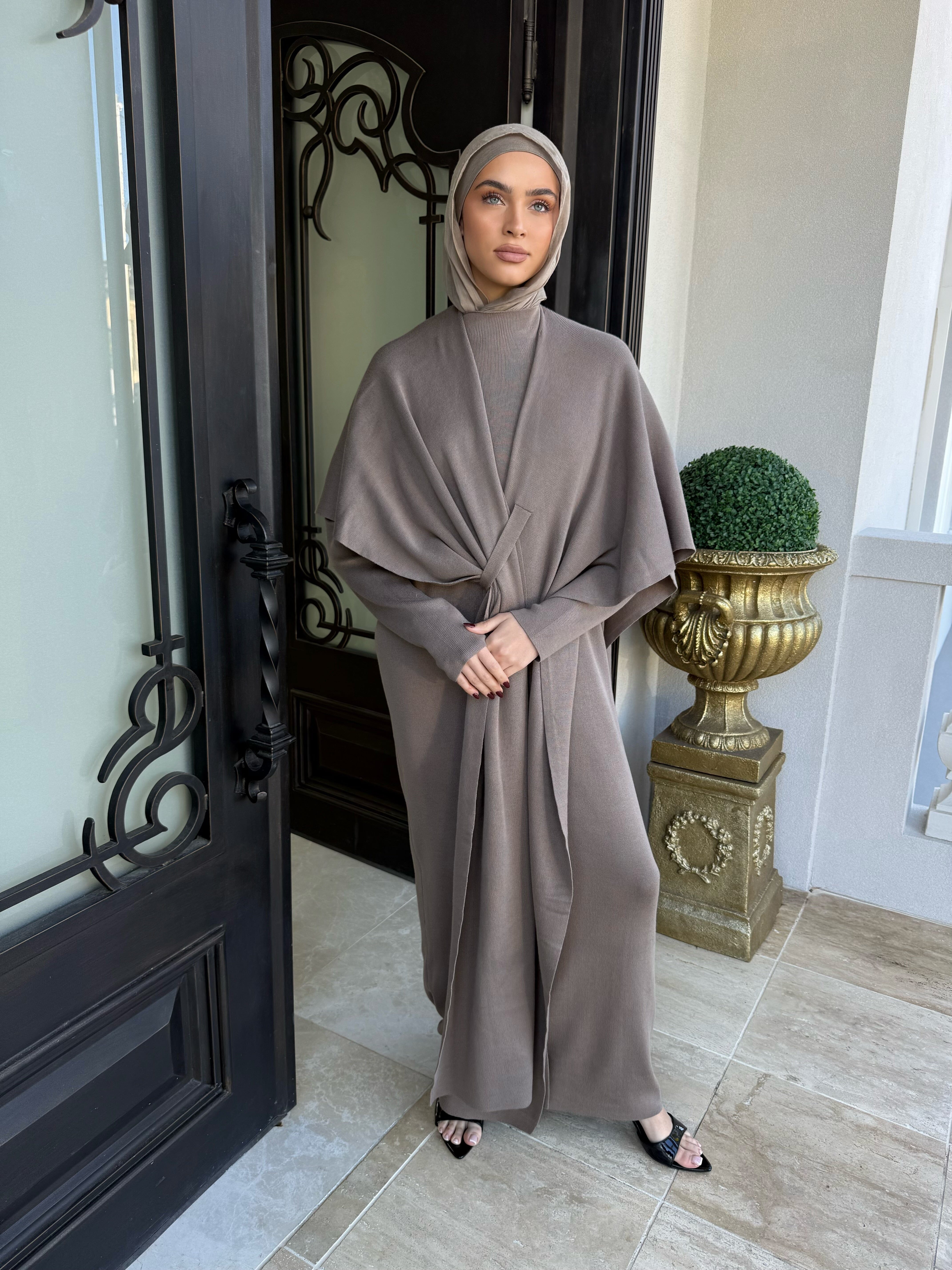Wrap Drape Knit Set
