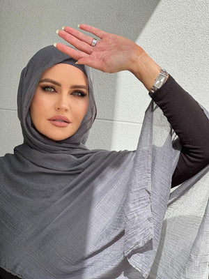 Premium Charcoal Hijab Set