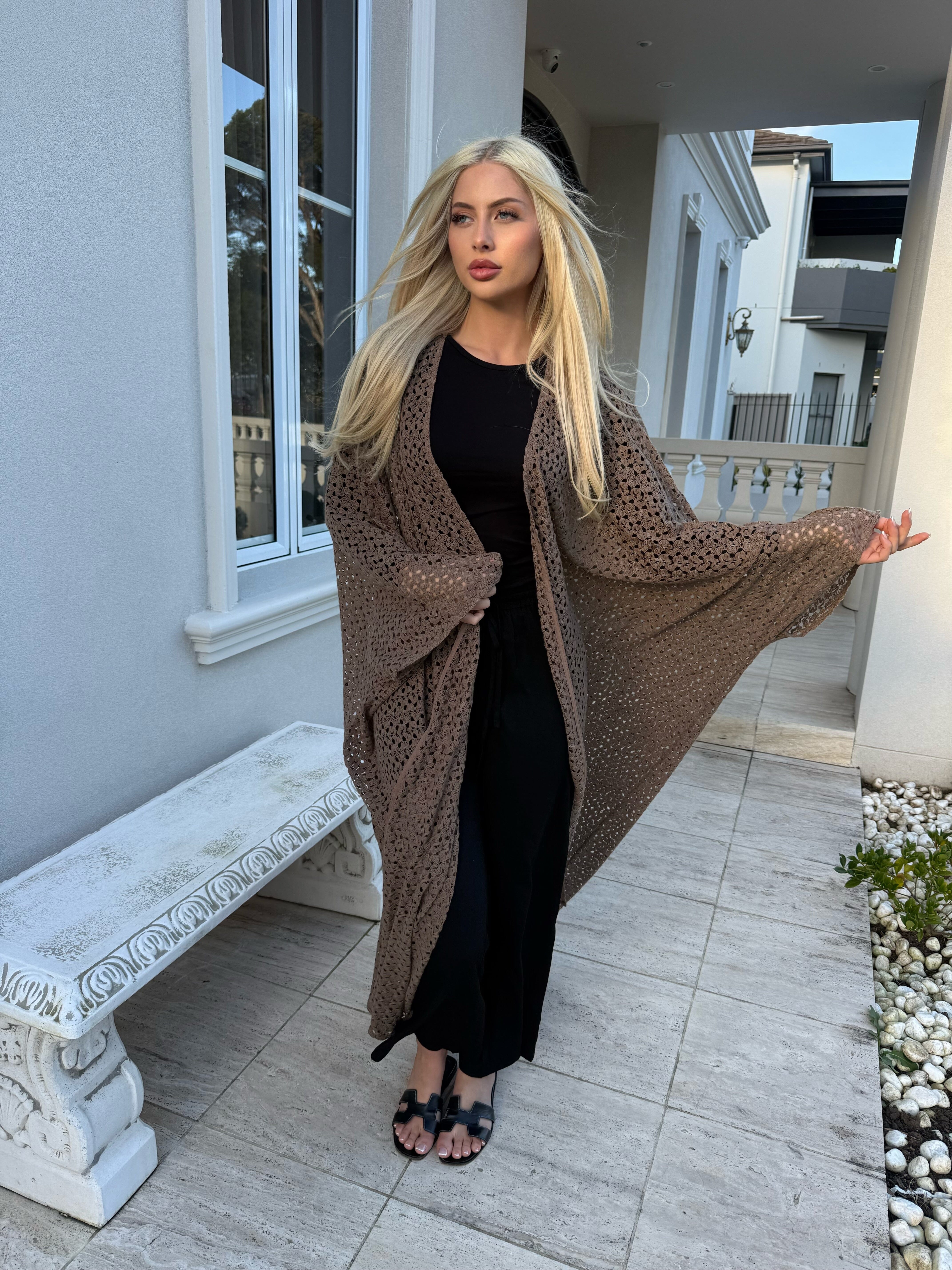 Batwing Crochet Kimono