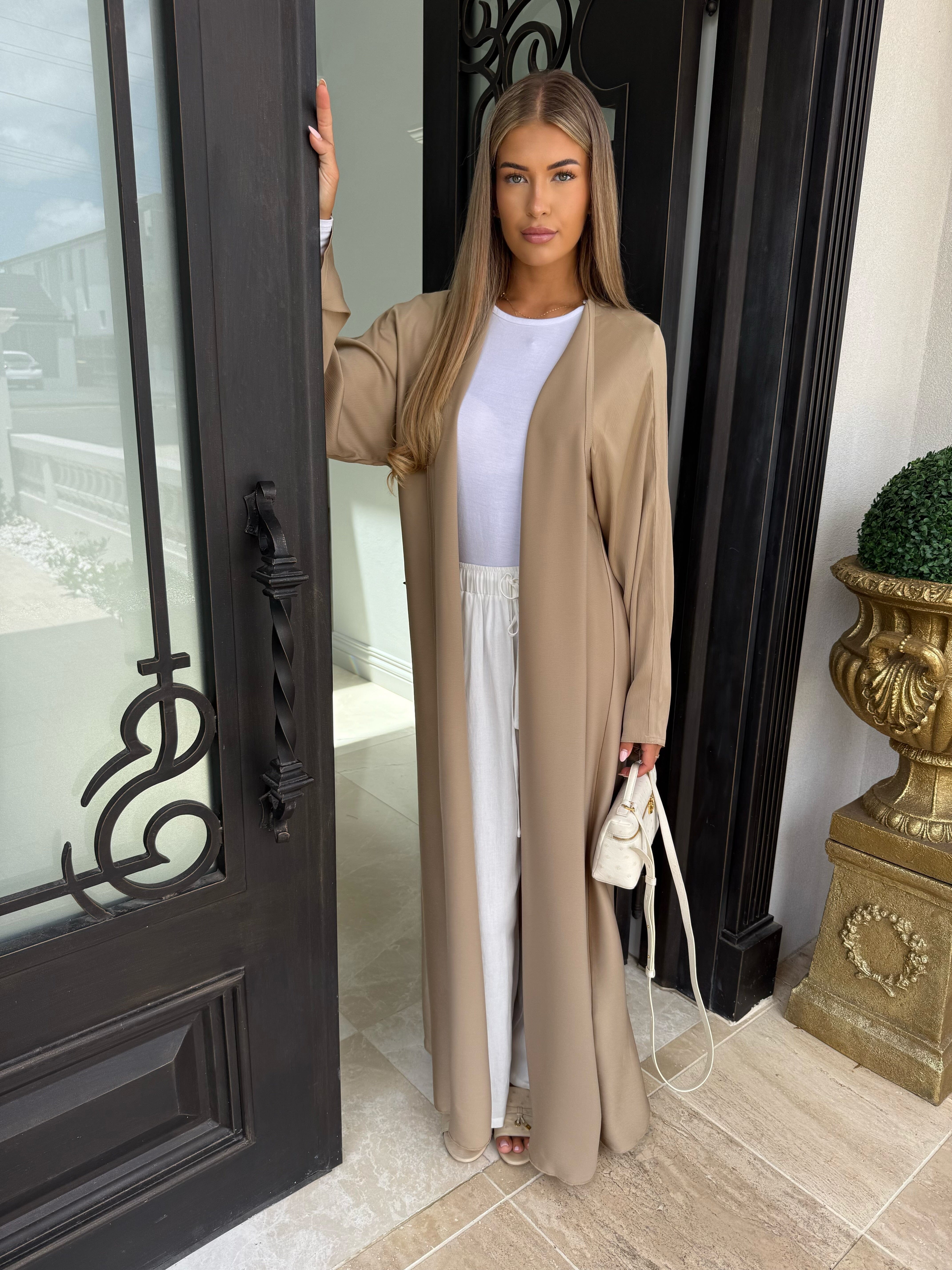 Satin Ramadan Open Abaya