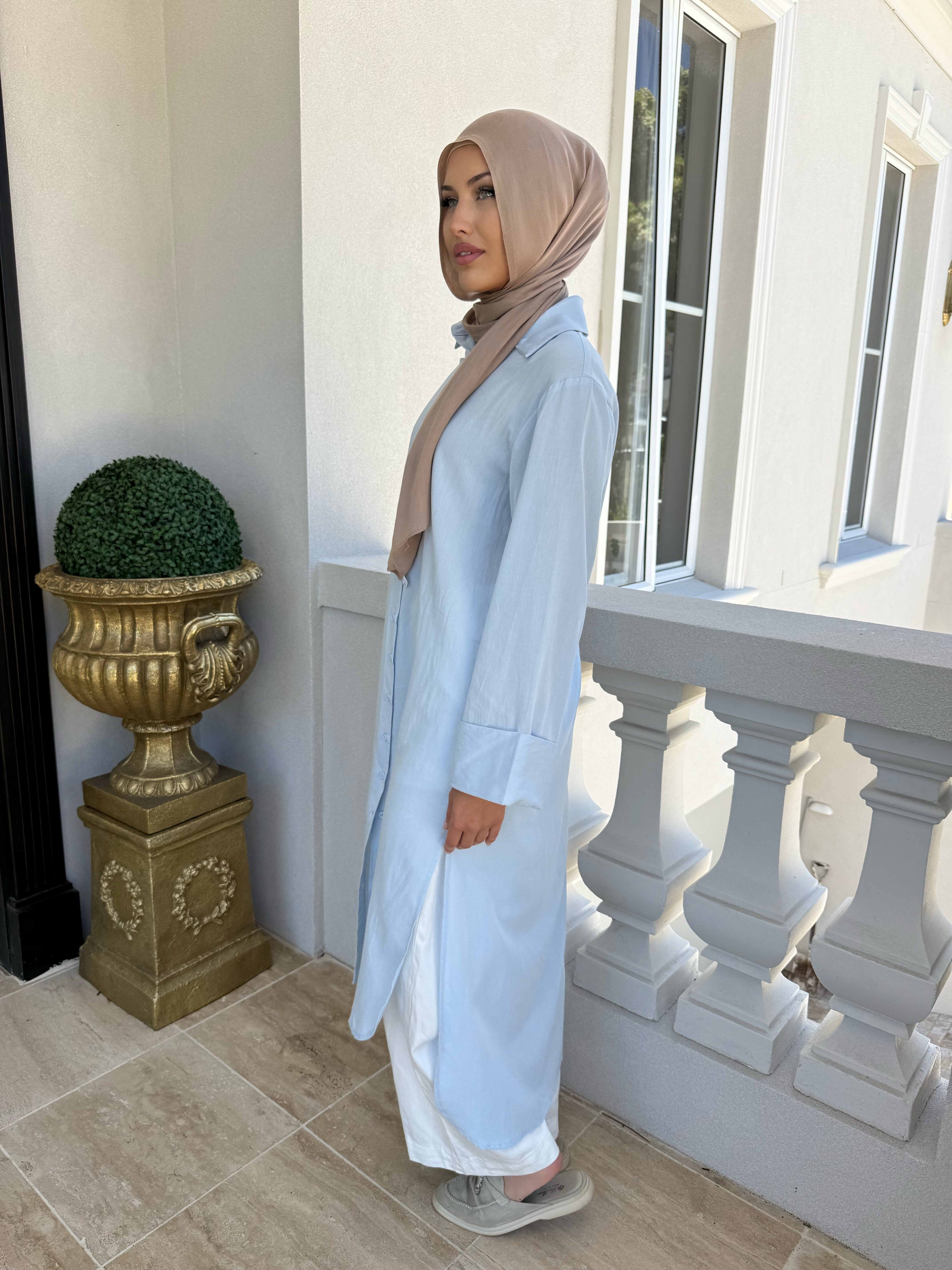 Oversized Linen Long Shirt