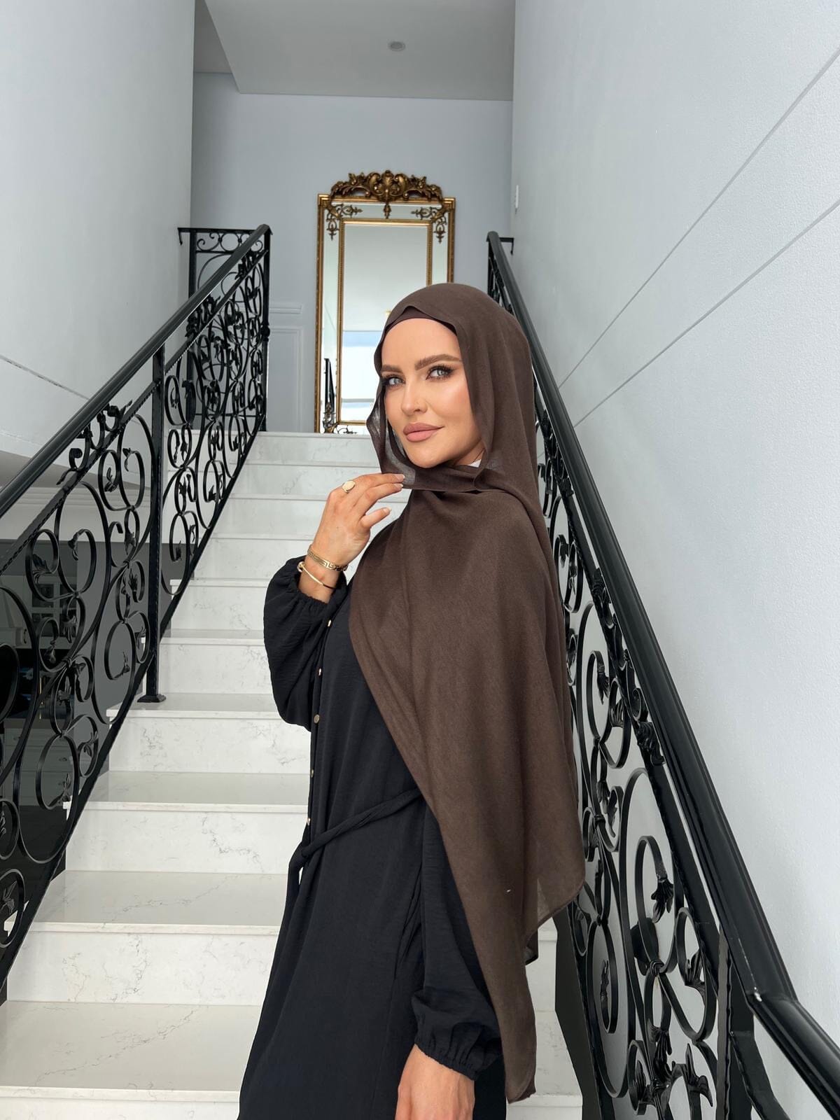 Khaki Brown Hijab Set