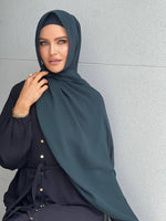 Teal Chiffon Hijab Set