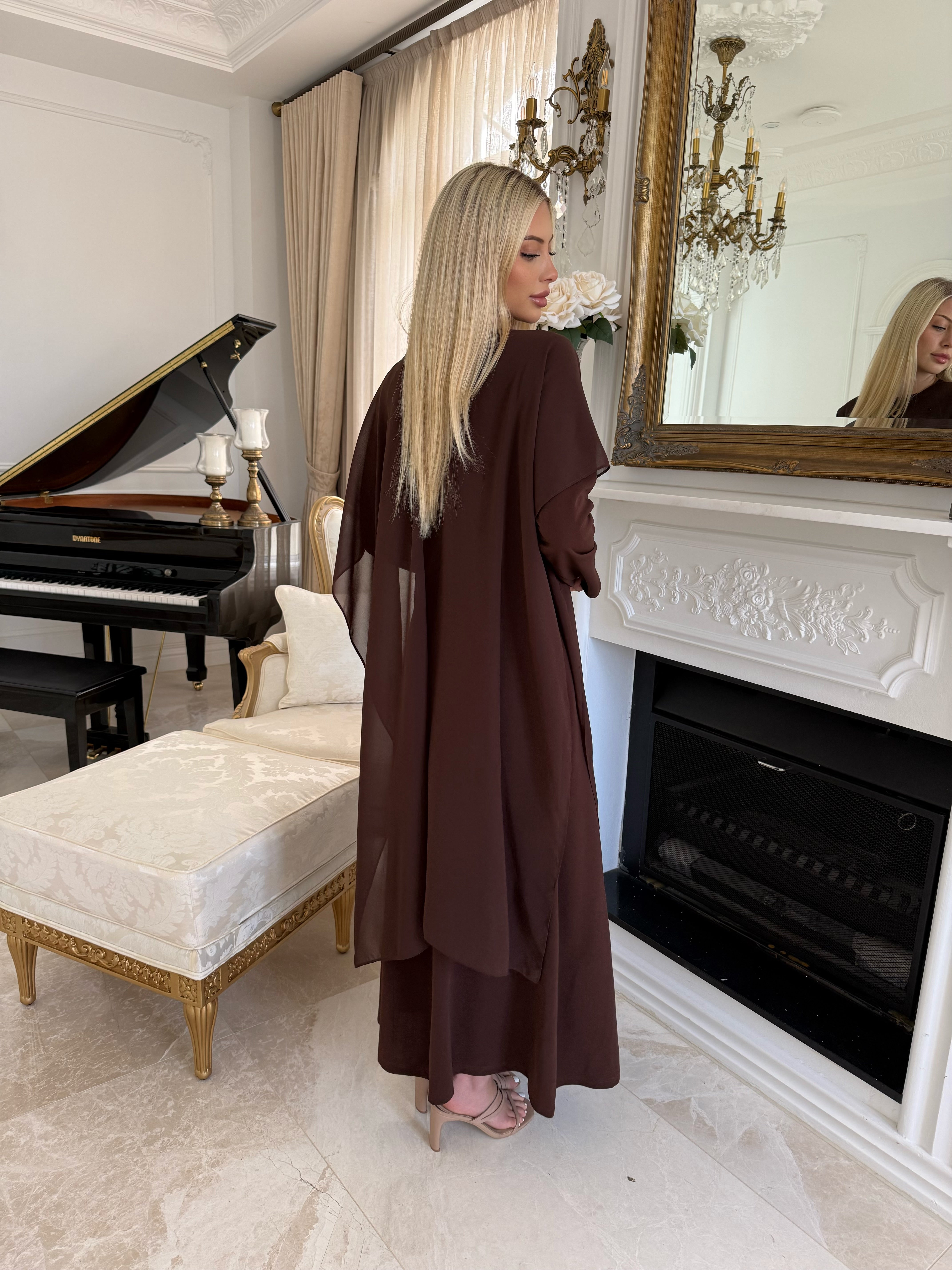 Chiffon Cape Abaya Set
