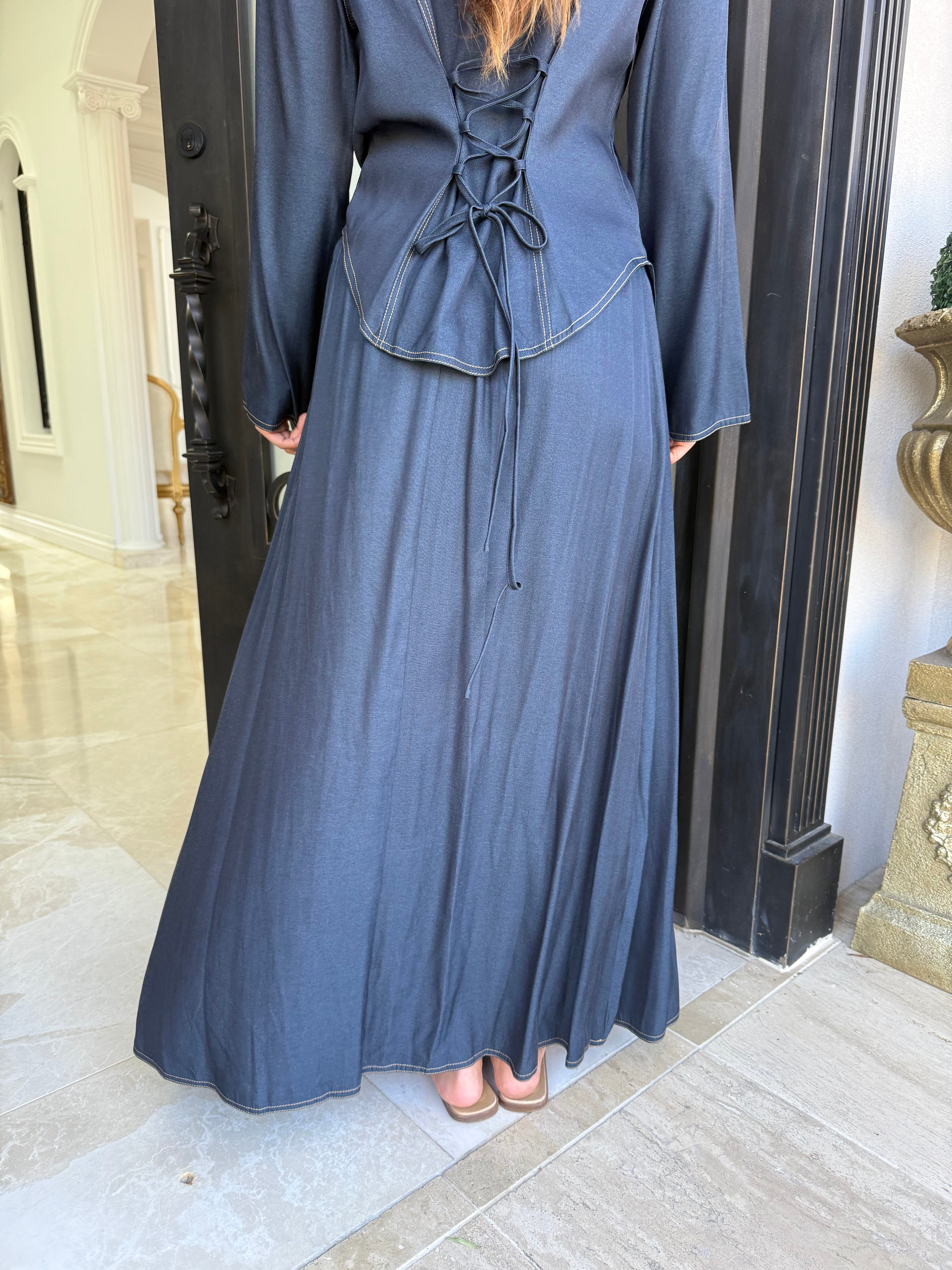 Chambray Skirt Set