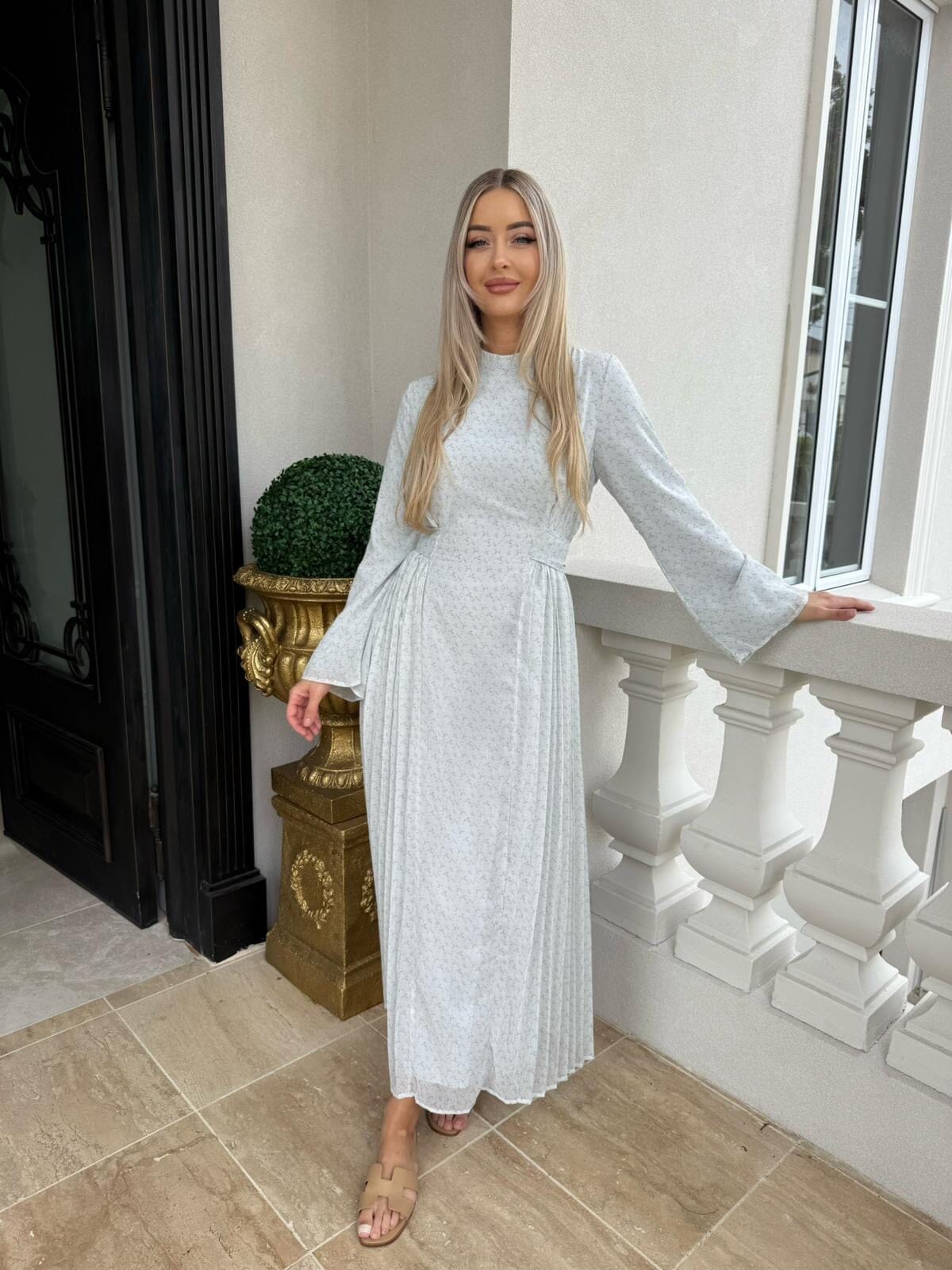 Pleated Daisy Dress