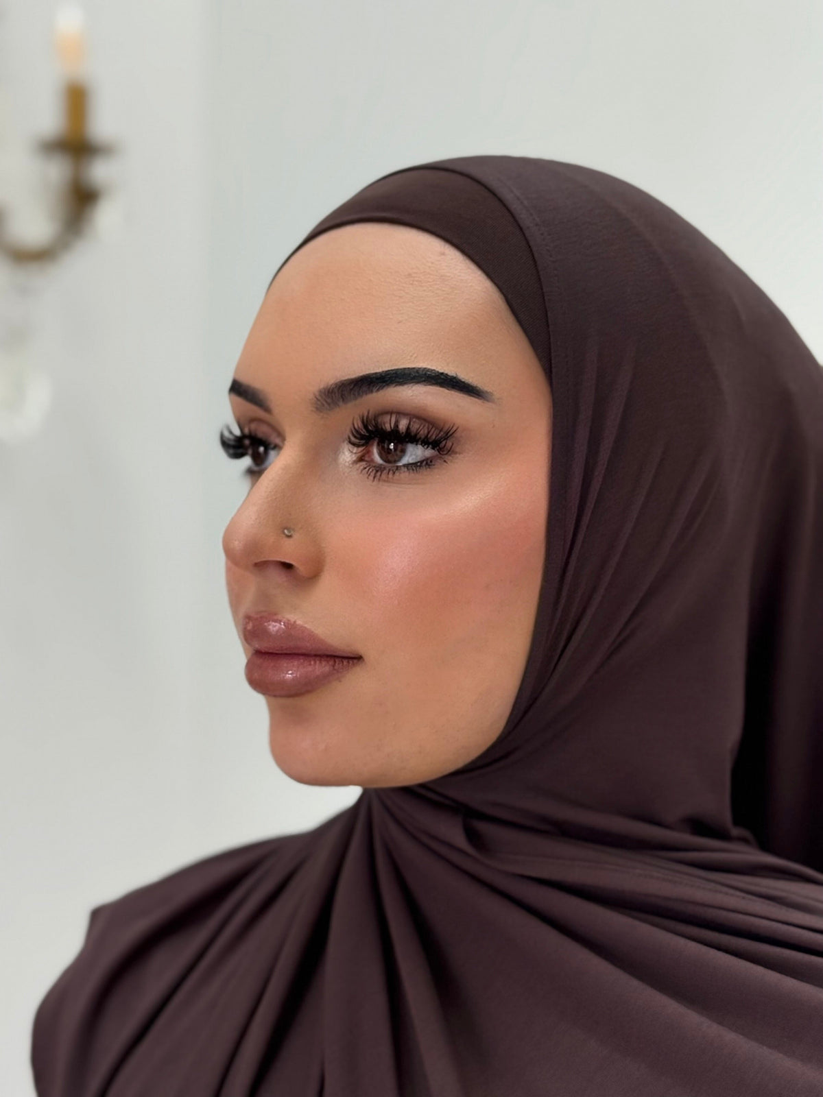Coffee Instant Jersey Shawl