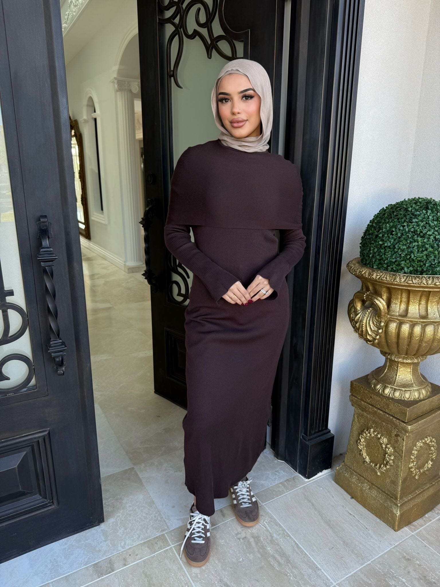 Ribbed Scarf Dress