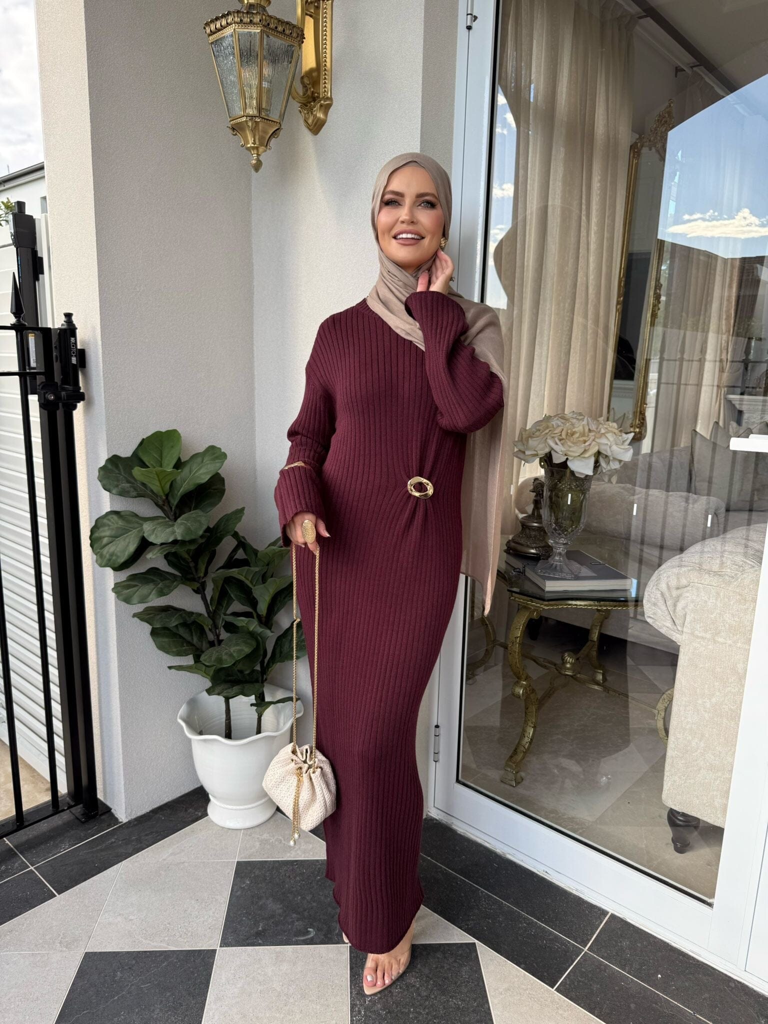 Knit Brooch Dress