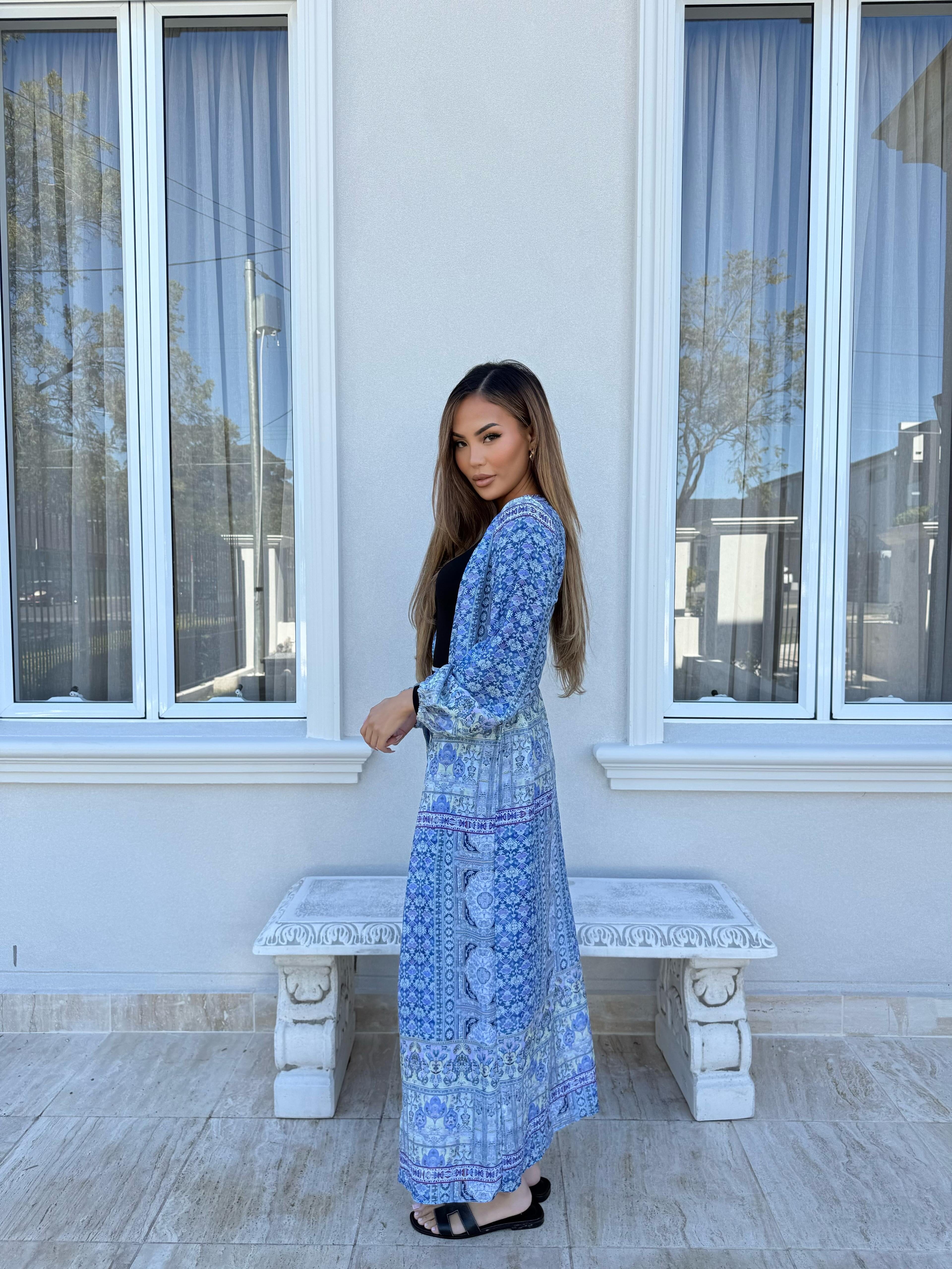 Blue Tribal Cardigan