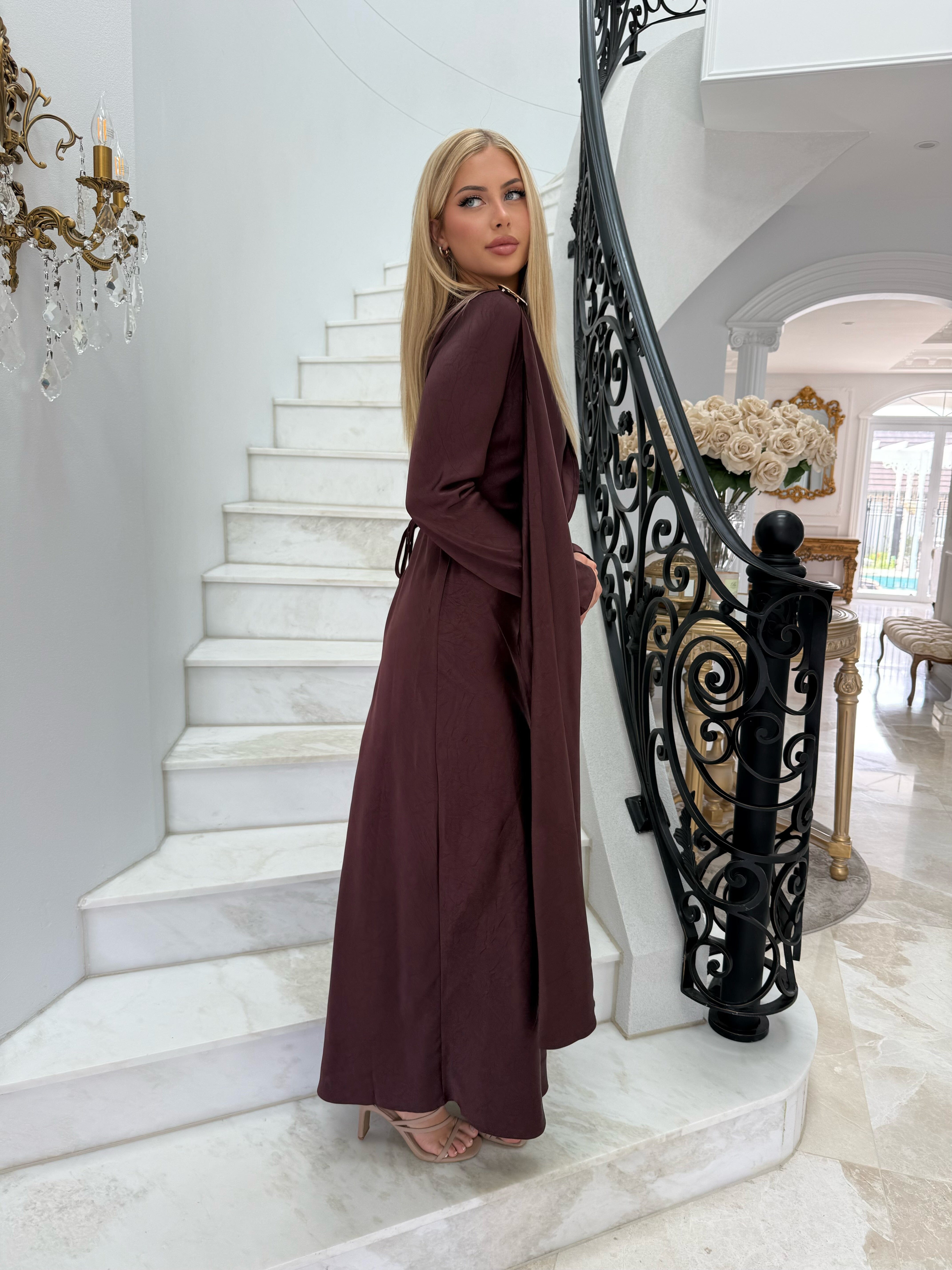 Layali Satin Throw Dress