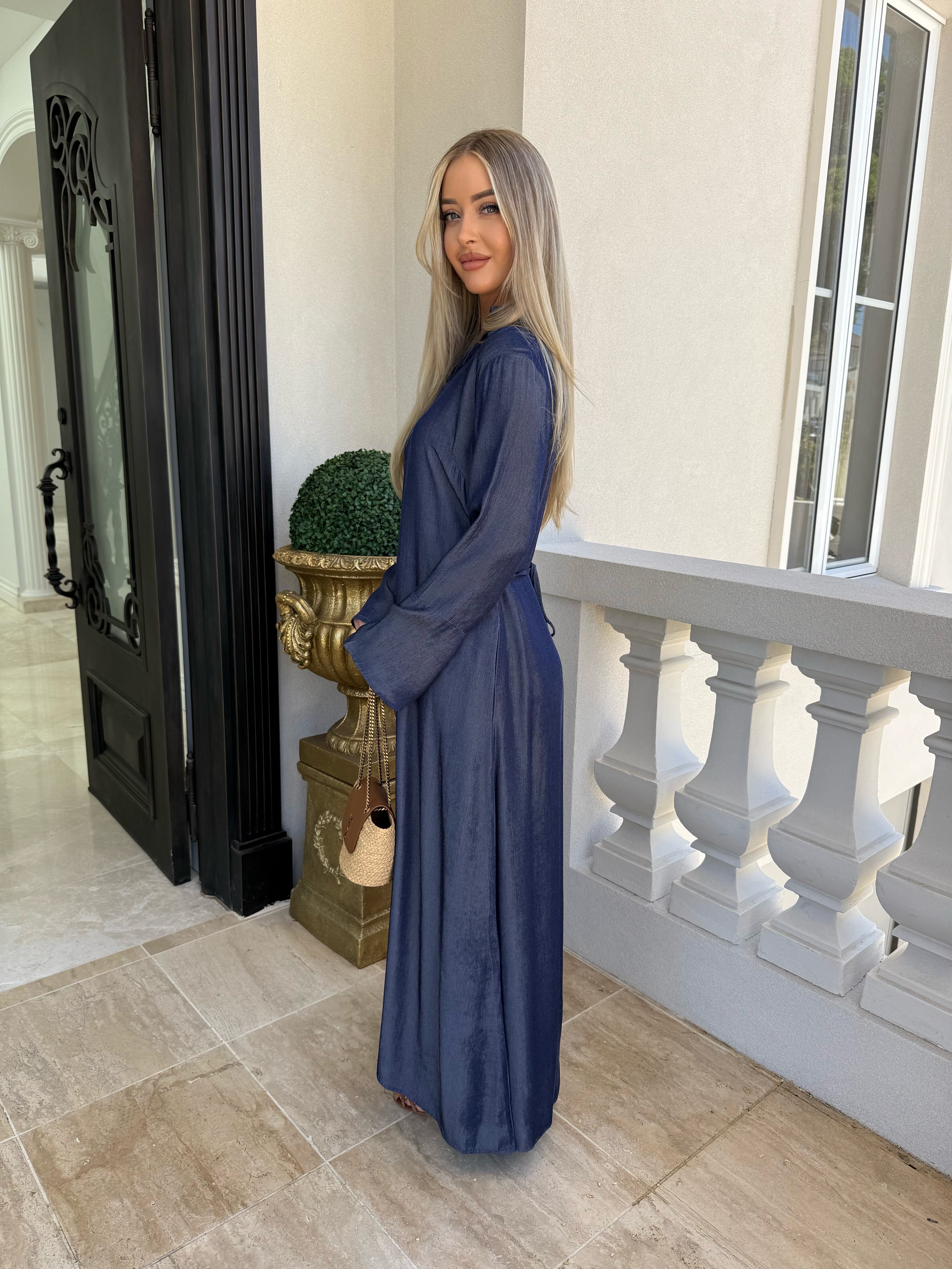 Chambray Belle Sleeve Dress