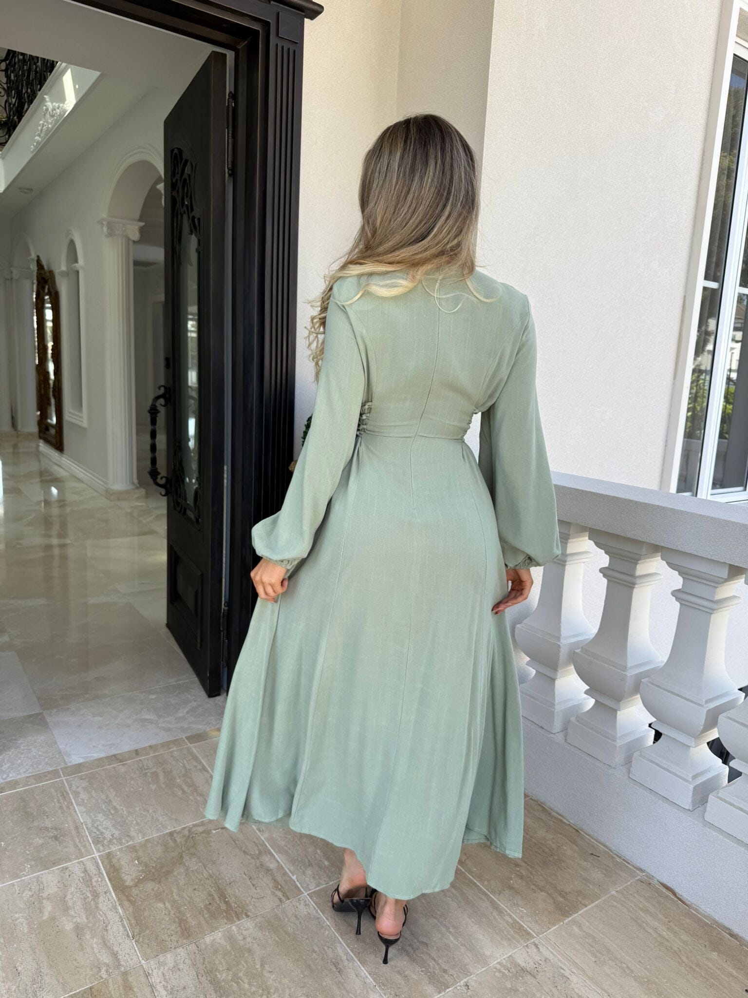 Side Linen Dress