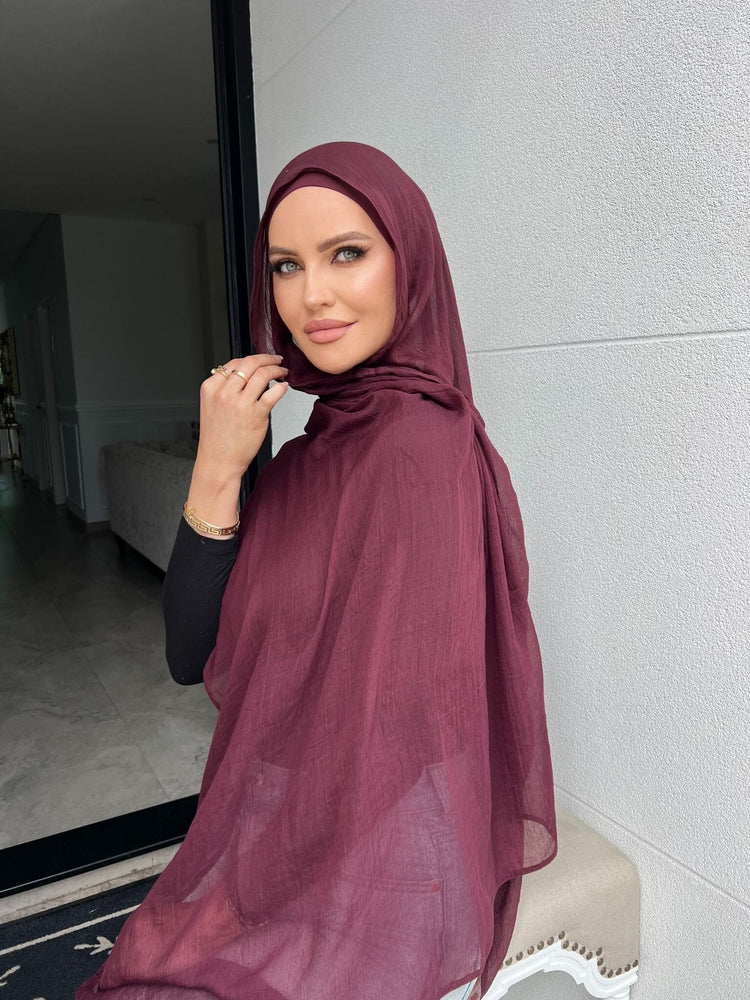 Premium Plum Hijab Set