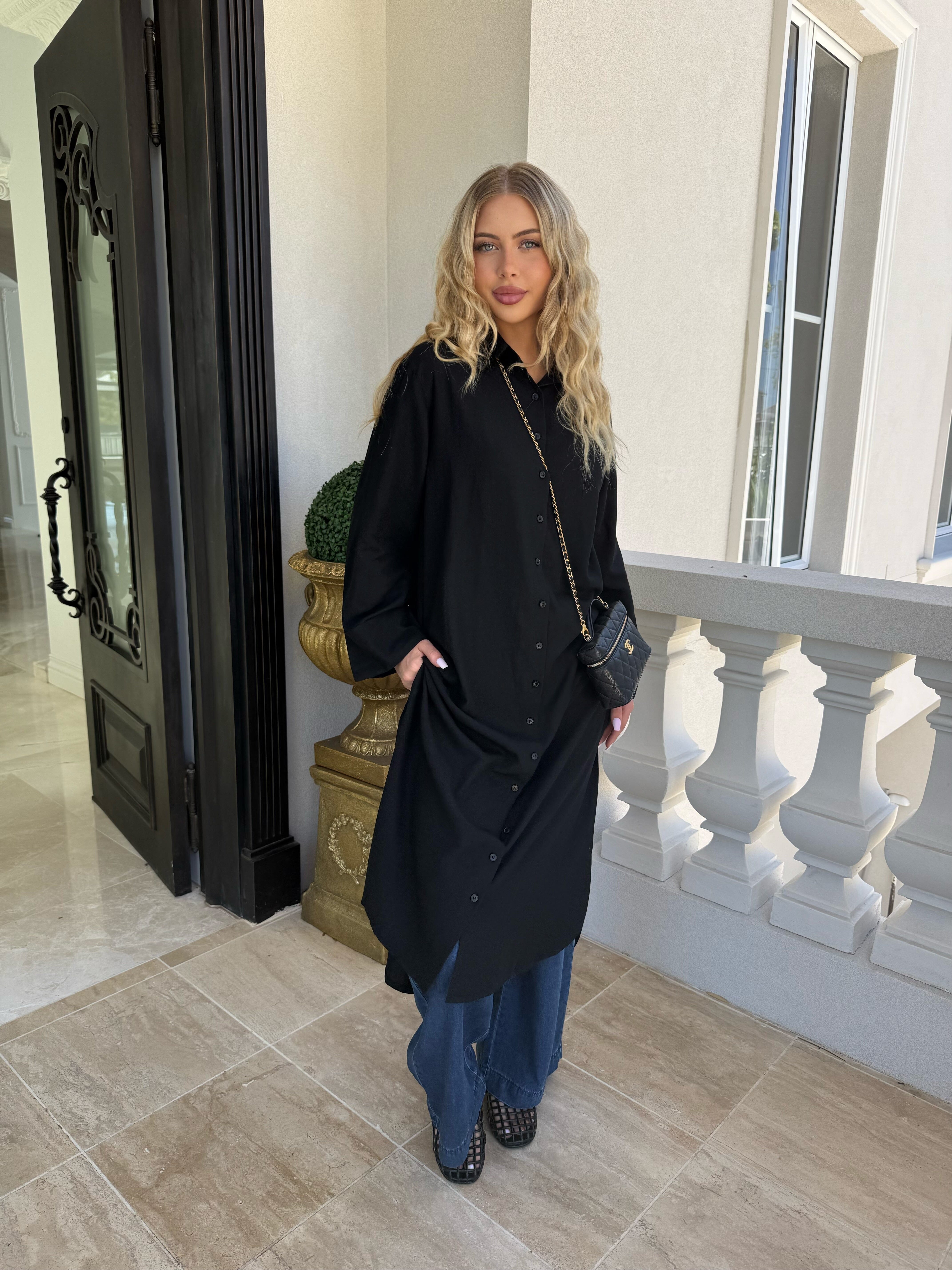 Oversized Linen Long Shirt