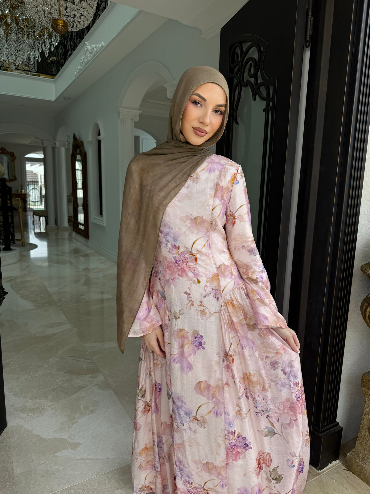 Lora Pink Floral Dress