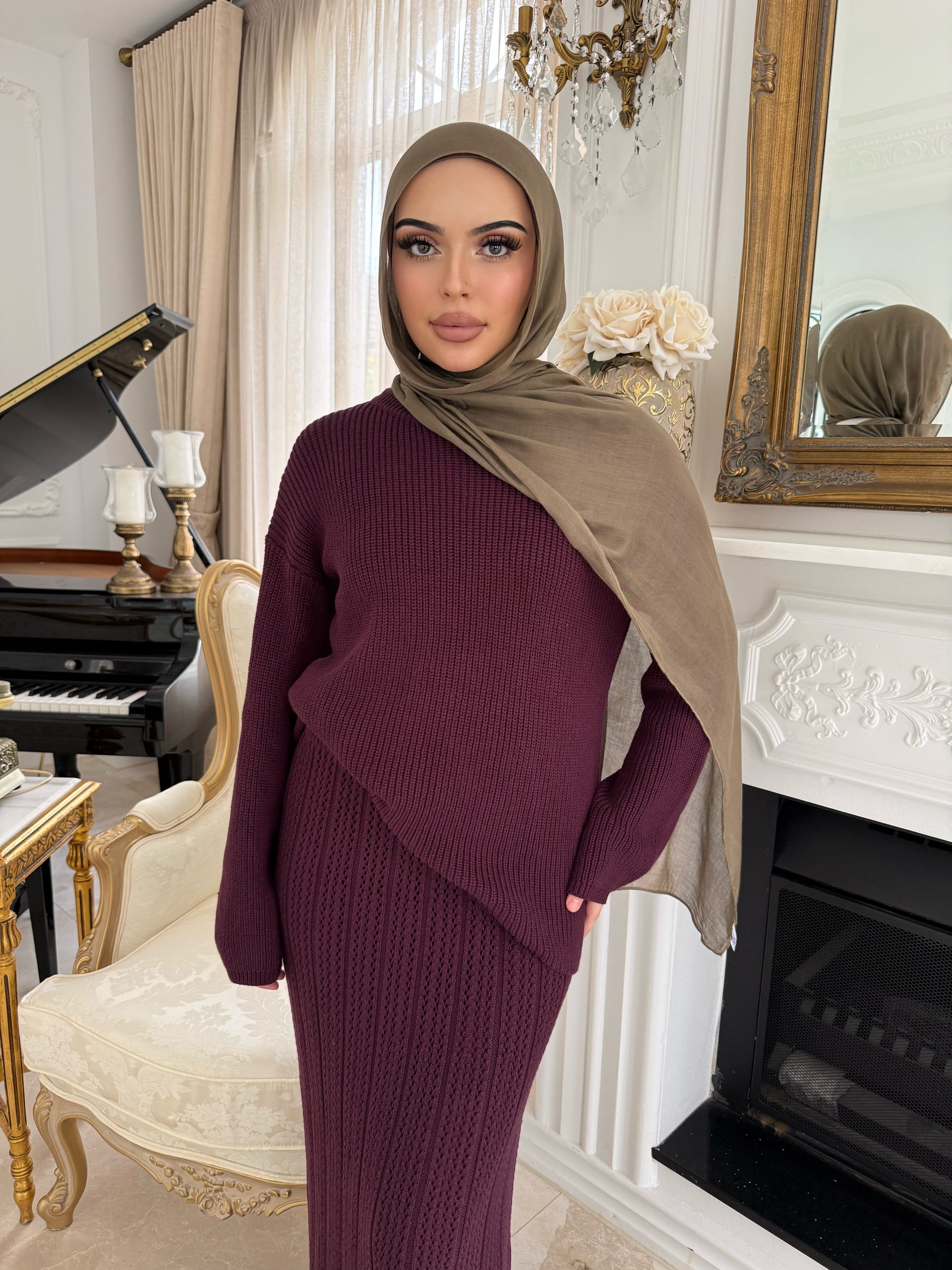Braided Knitted Set