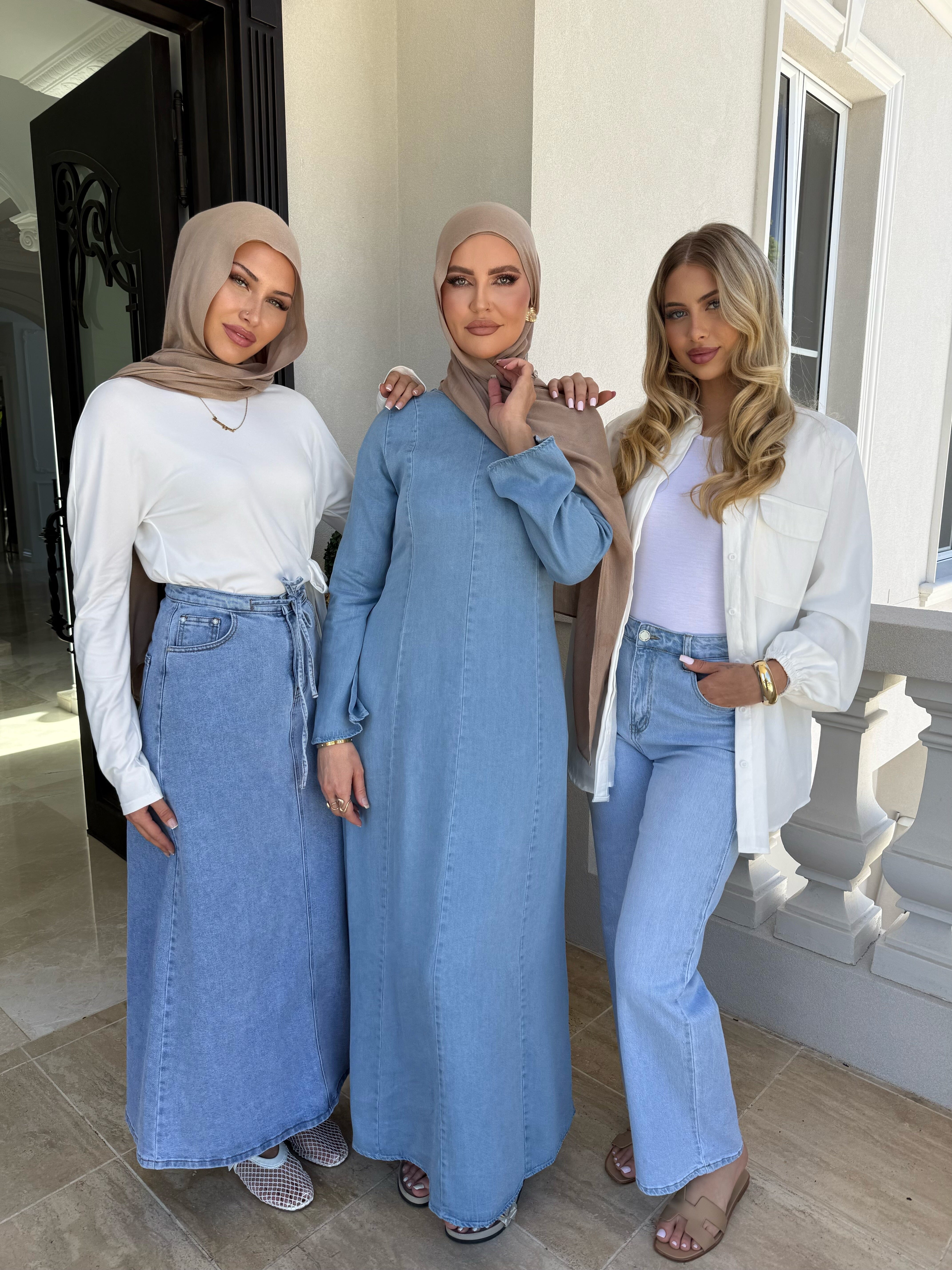 Light Denim Tie Dress