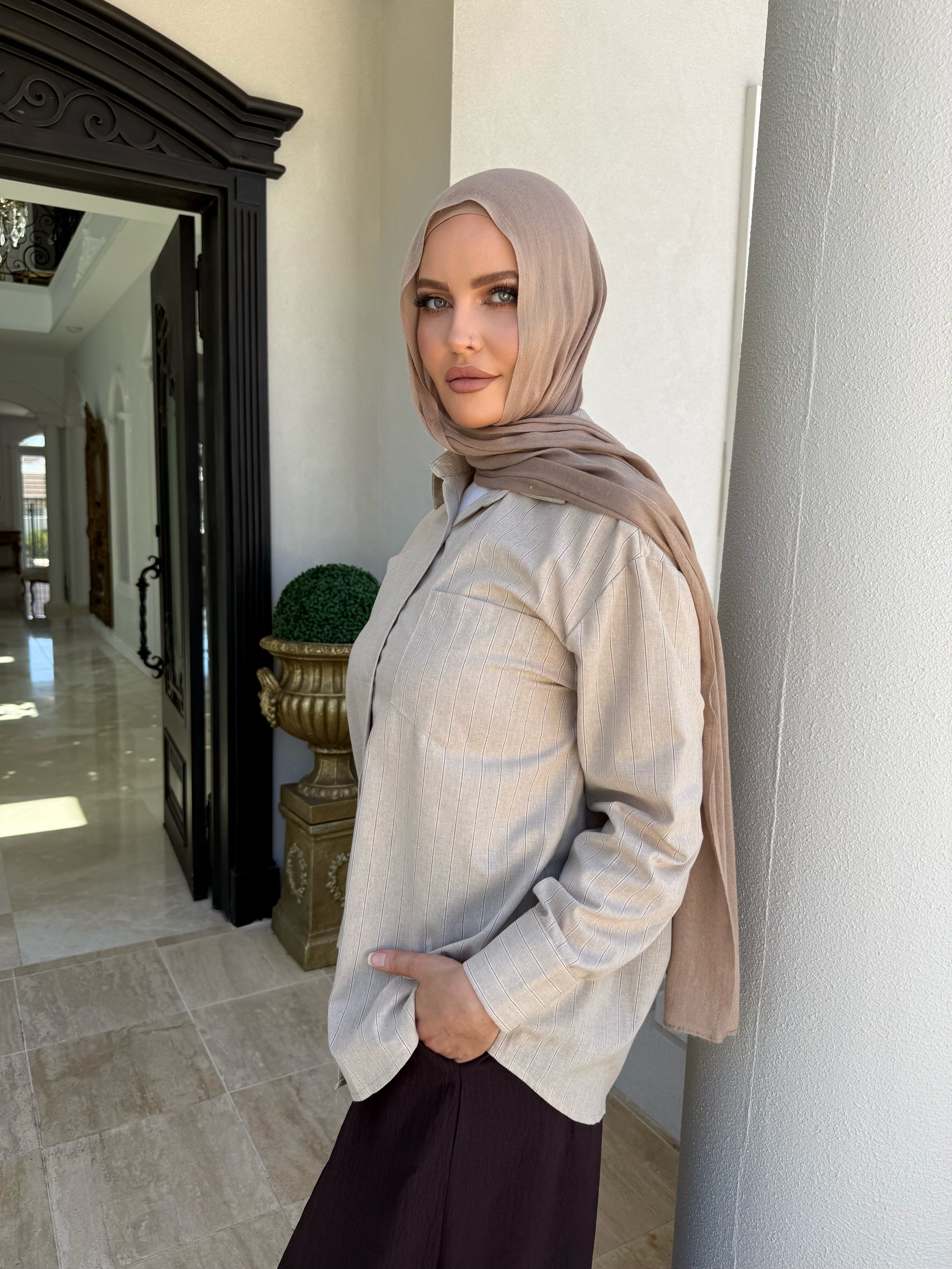 Stripe Beige Shirt