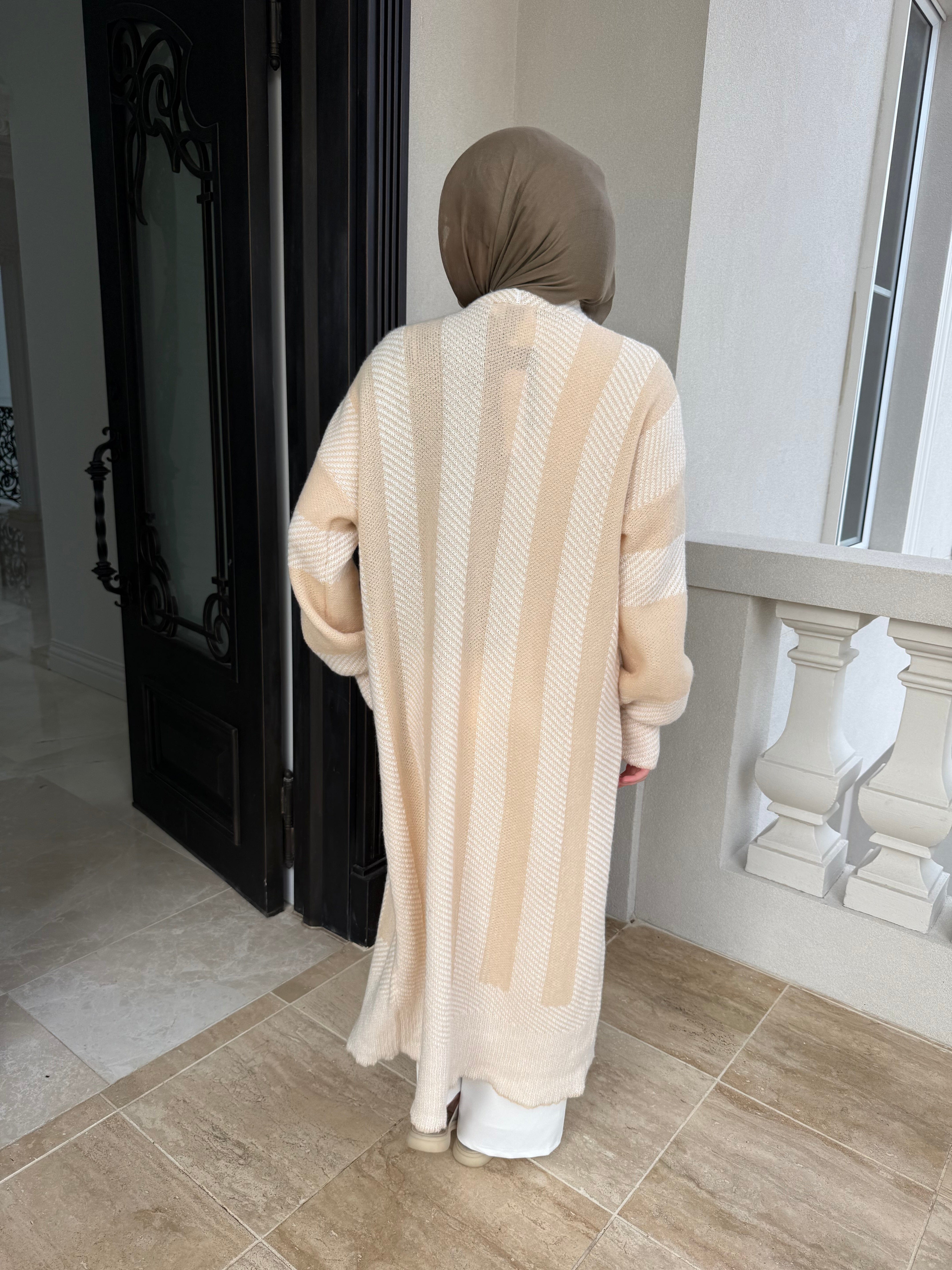 Stripe Knit Caridgan
