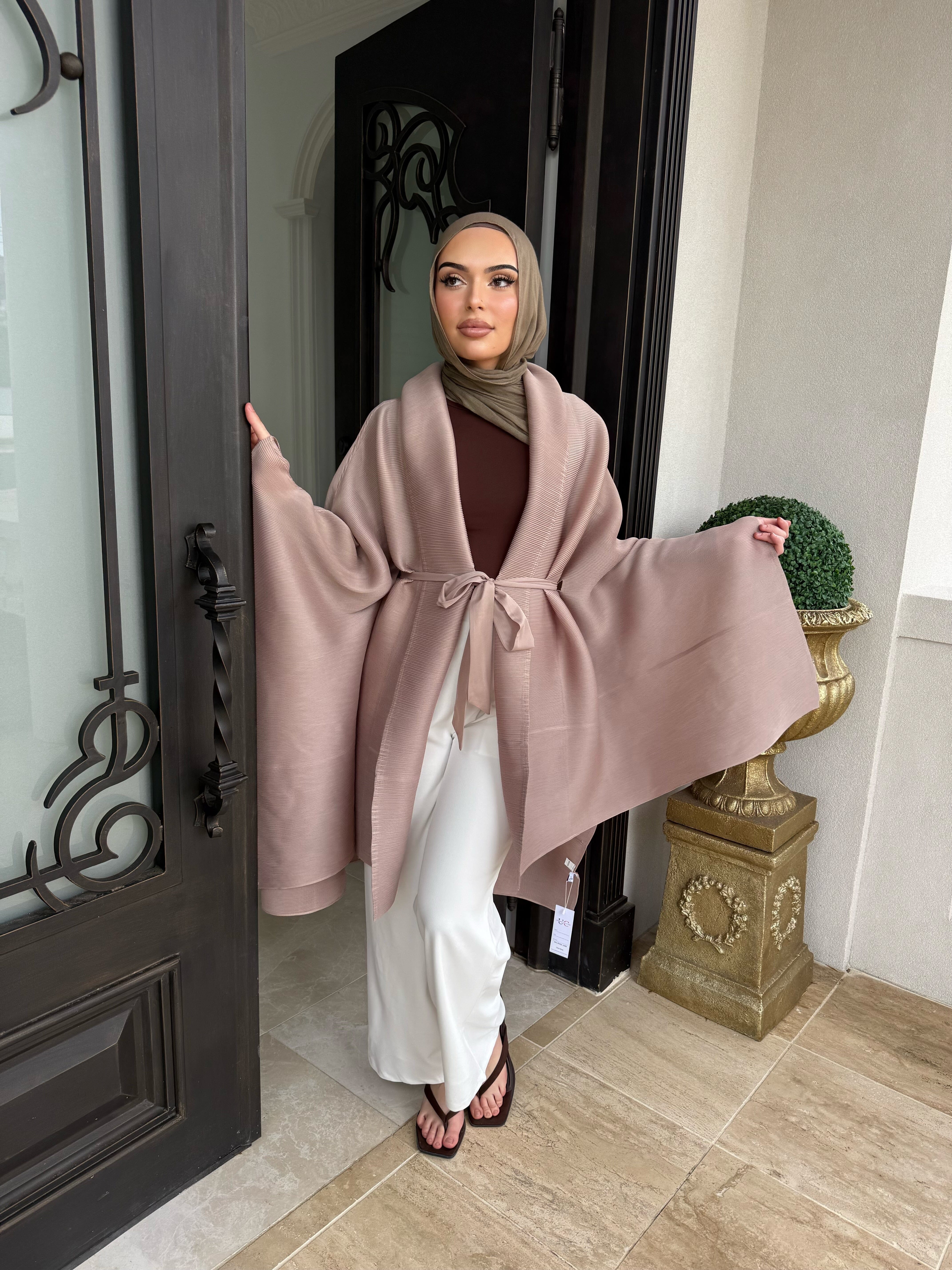 Pleated Waterfall Cape
