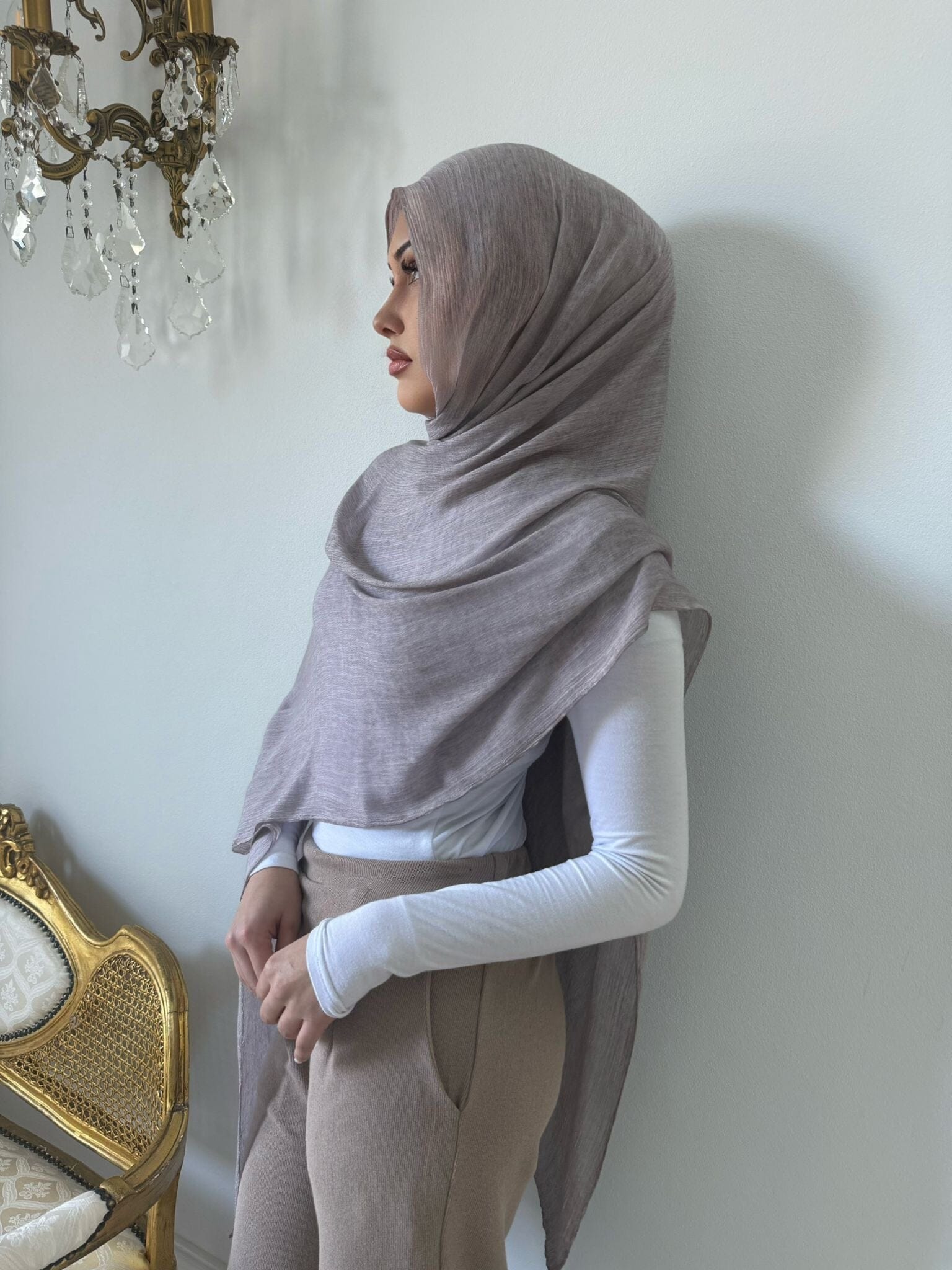 Blush Pleated Shawl
