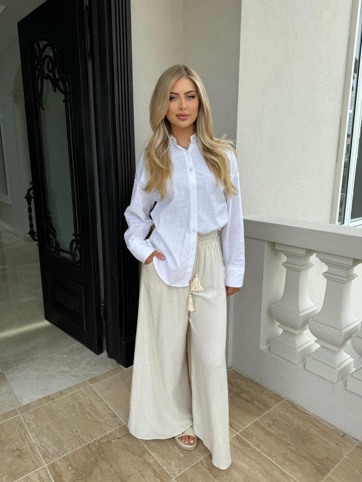 Linen Wide Fit Pants